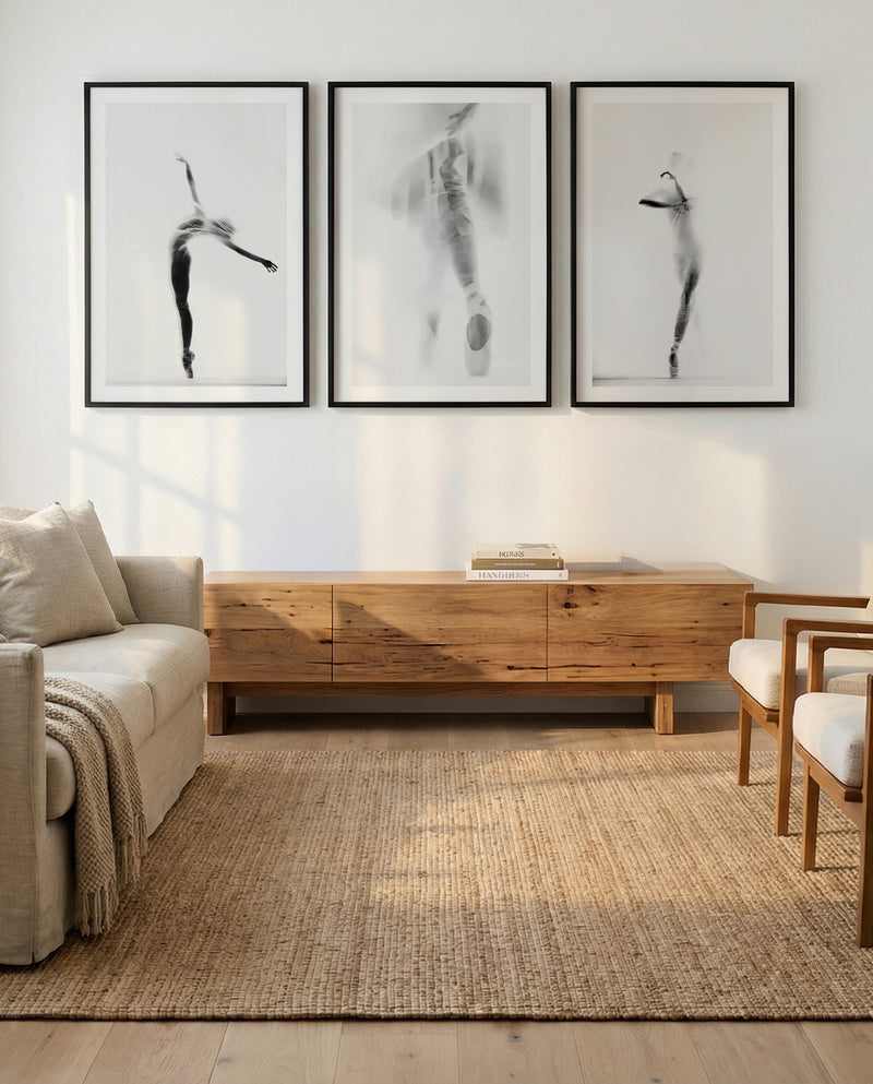 Ballerina Silhouette I, II & III | 3 Piece Wall Art Set from Olive et Oriel where you can shop wallpaper and artworks online
