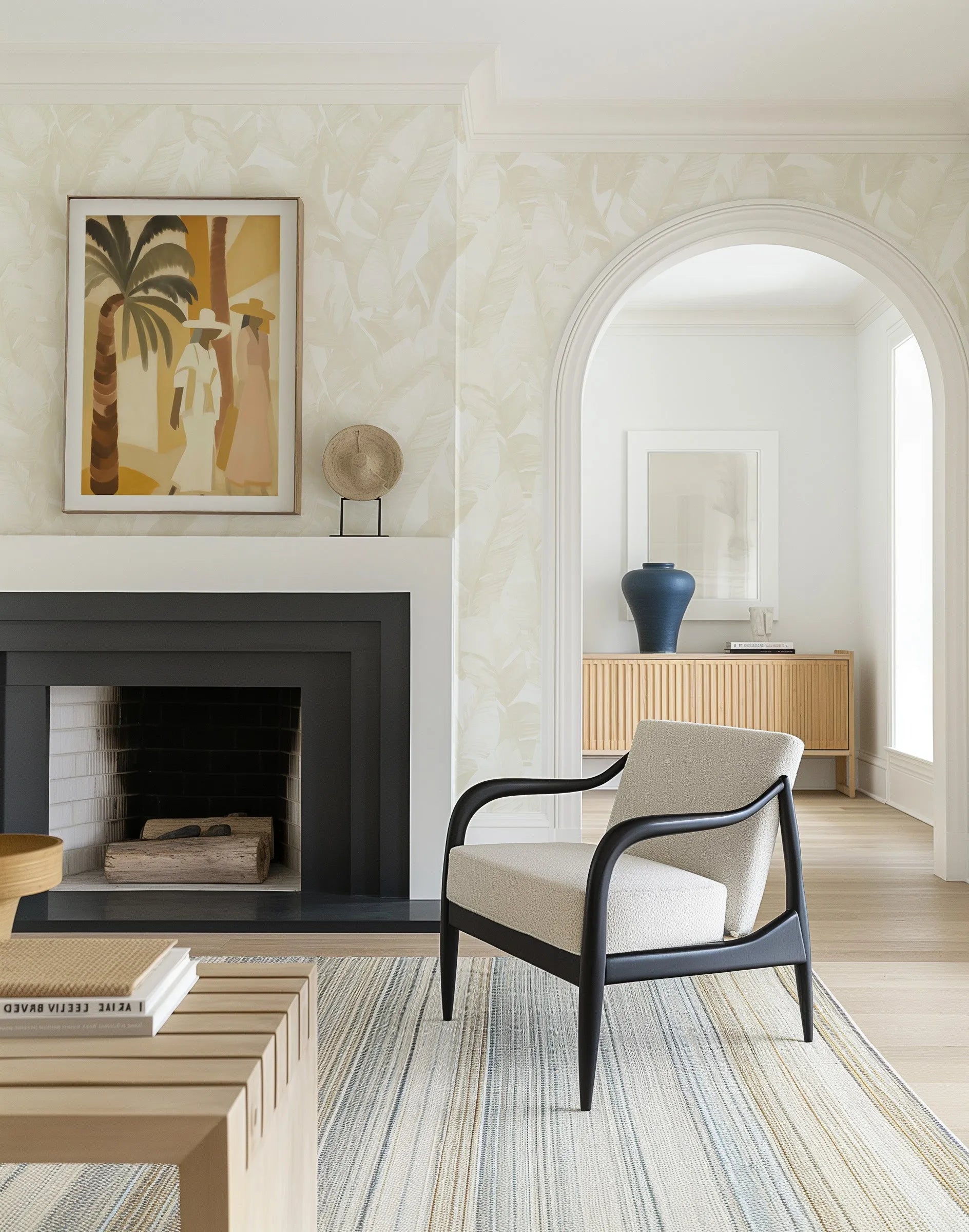 Banana Leaf Palms | Sand Wallpaper from Olive et Oriel where you can shop wallpaper and artworks online