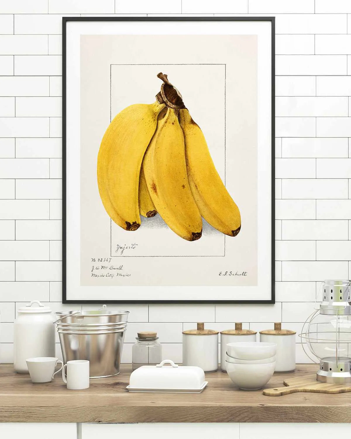 Bananas Vintage Poster Art Print from Olive et Oriel where you can shop wallpaper and artworks online
