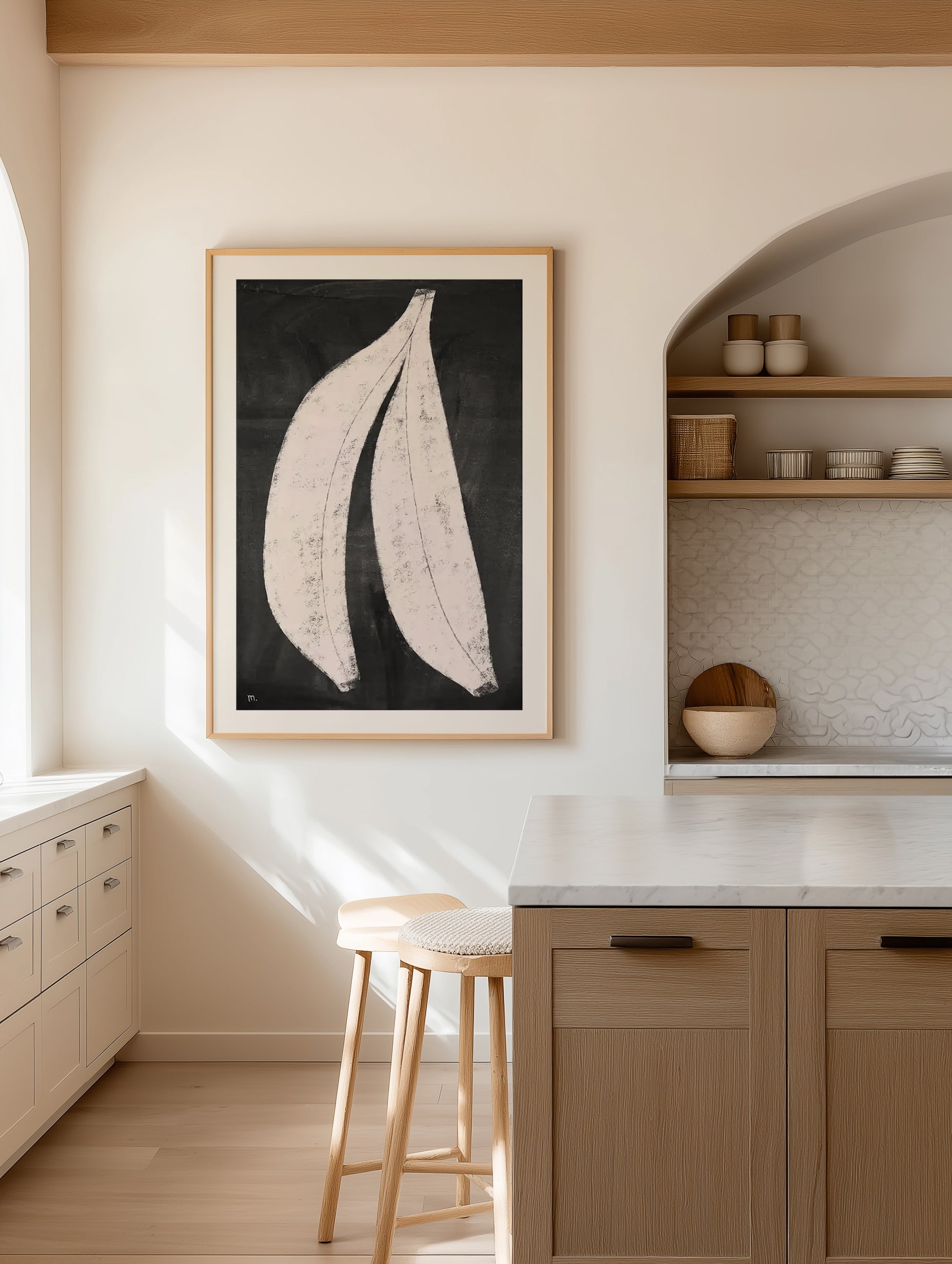 Bananas on Blackboard by Marco Marella | Art Print
