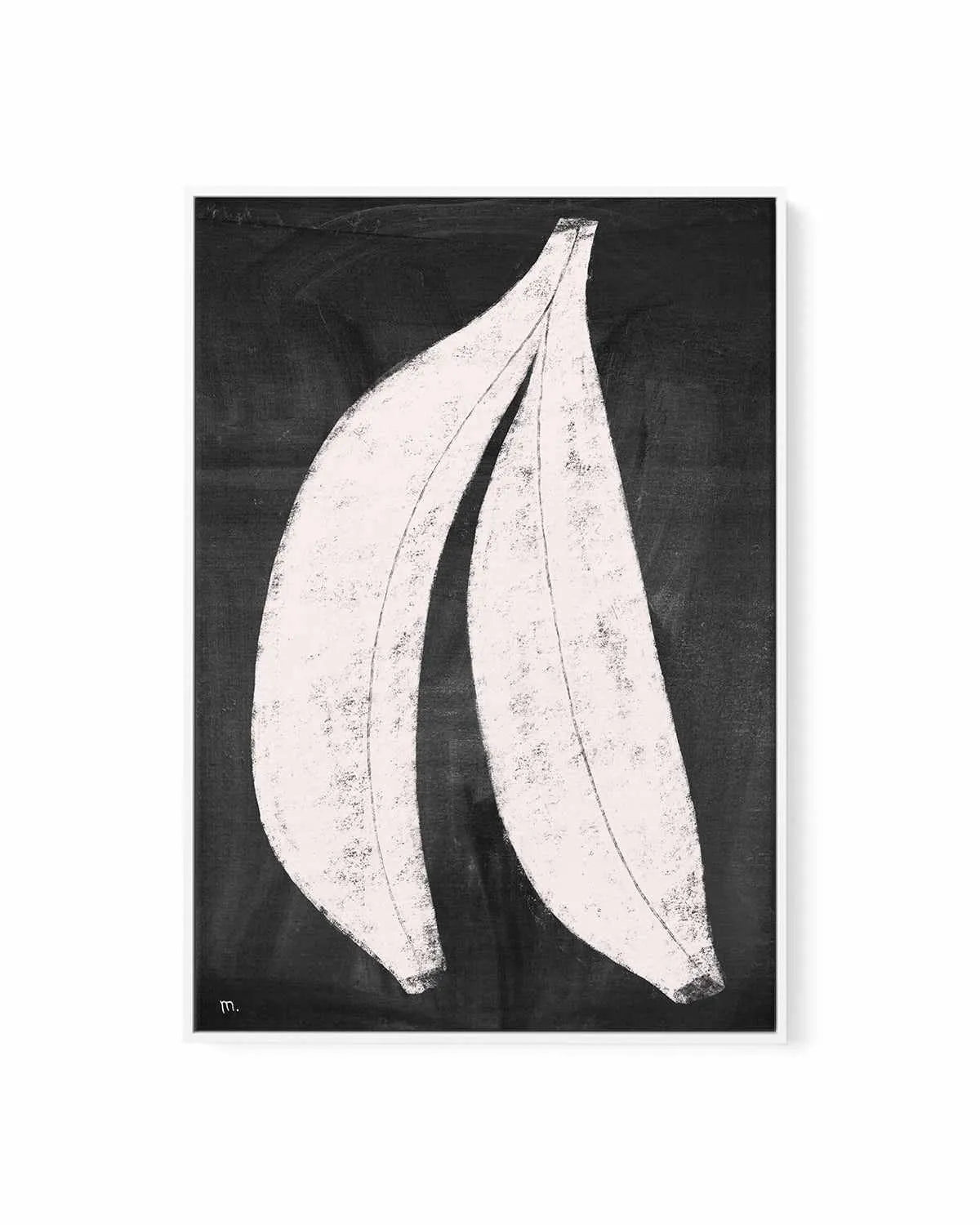 Bananas on Blackboard by Marco Marella | Framed Canvas Art Print from Olive et Oriel where you can shop wallpaper and artworks online