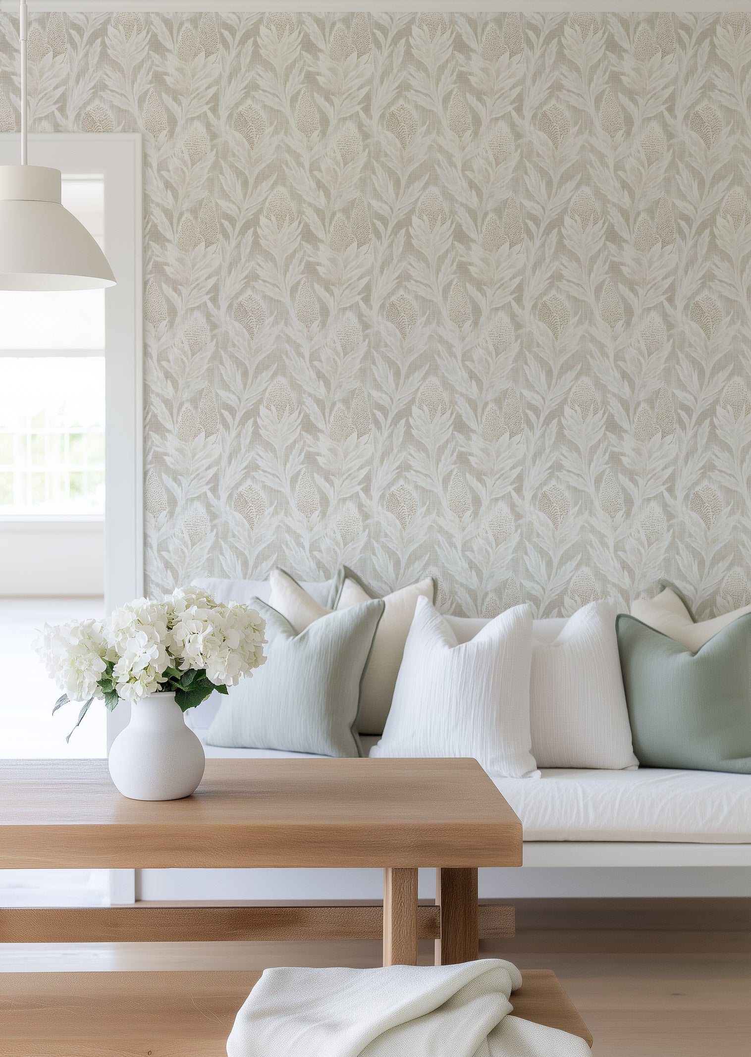 Banksia Floral Wallpaper from Olive et Oriel where you can shop wallpaper and artworks online
