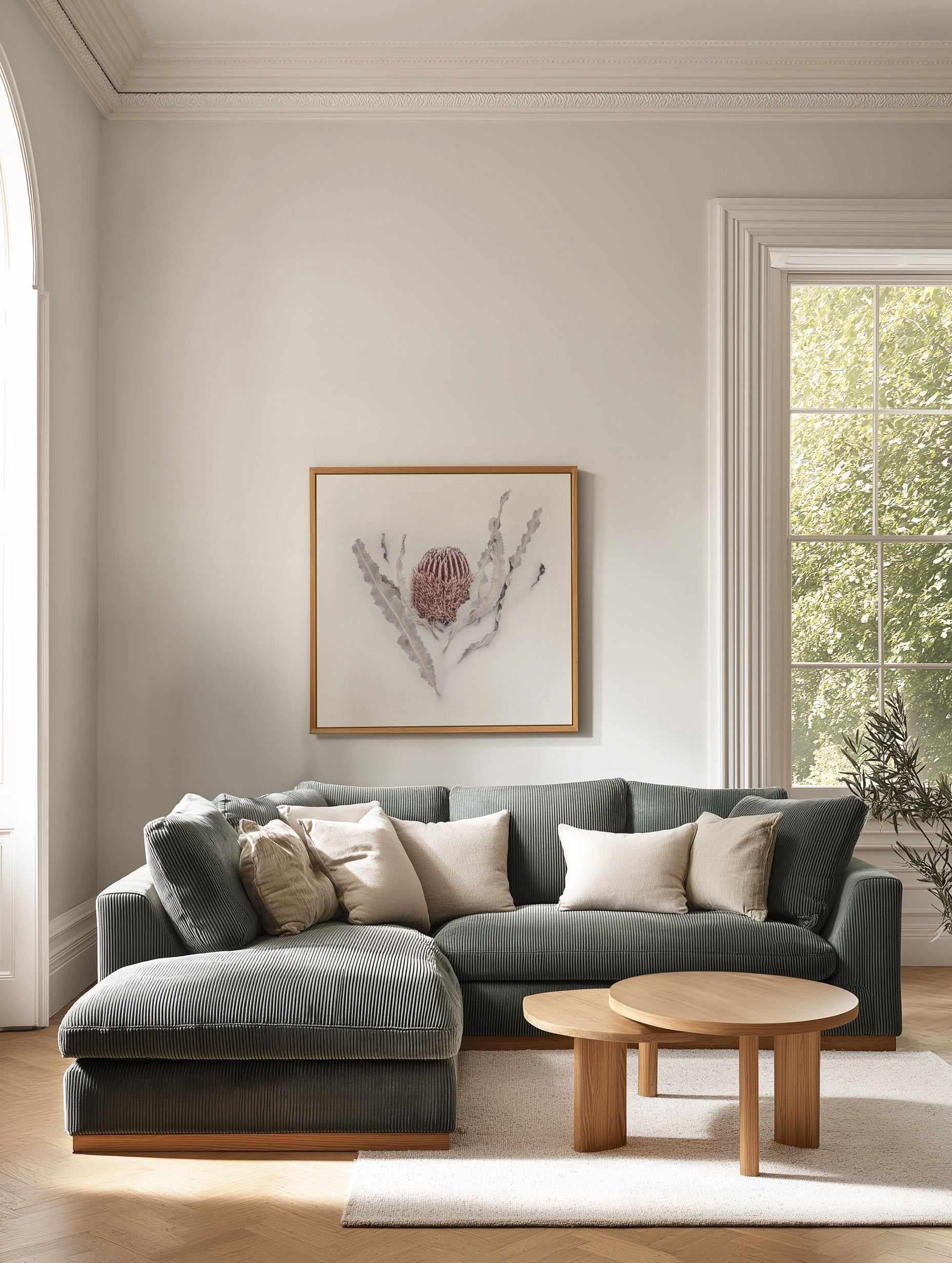 Banksia II | Framed Canvas Art Print from Olive et Oriel where you can shop wallpaper and artworks online