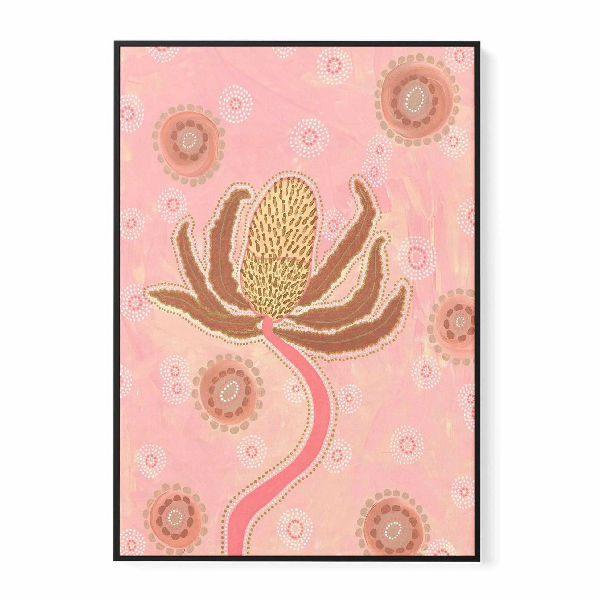 Banksia by Domica Hill | Framed Canvas Art Print from Olive et Oriel where you can shop wallpaper and artworks online
