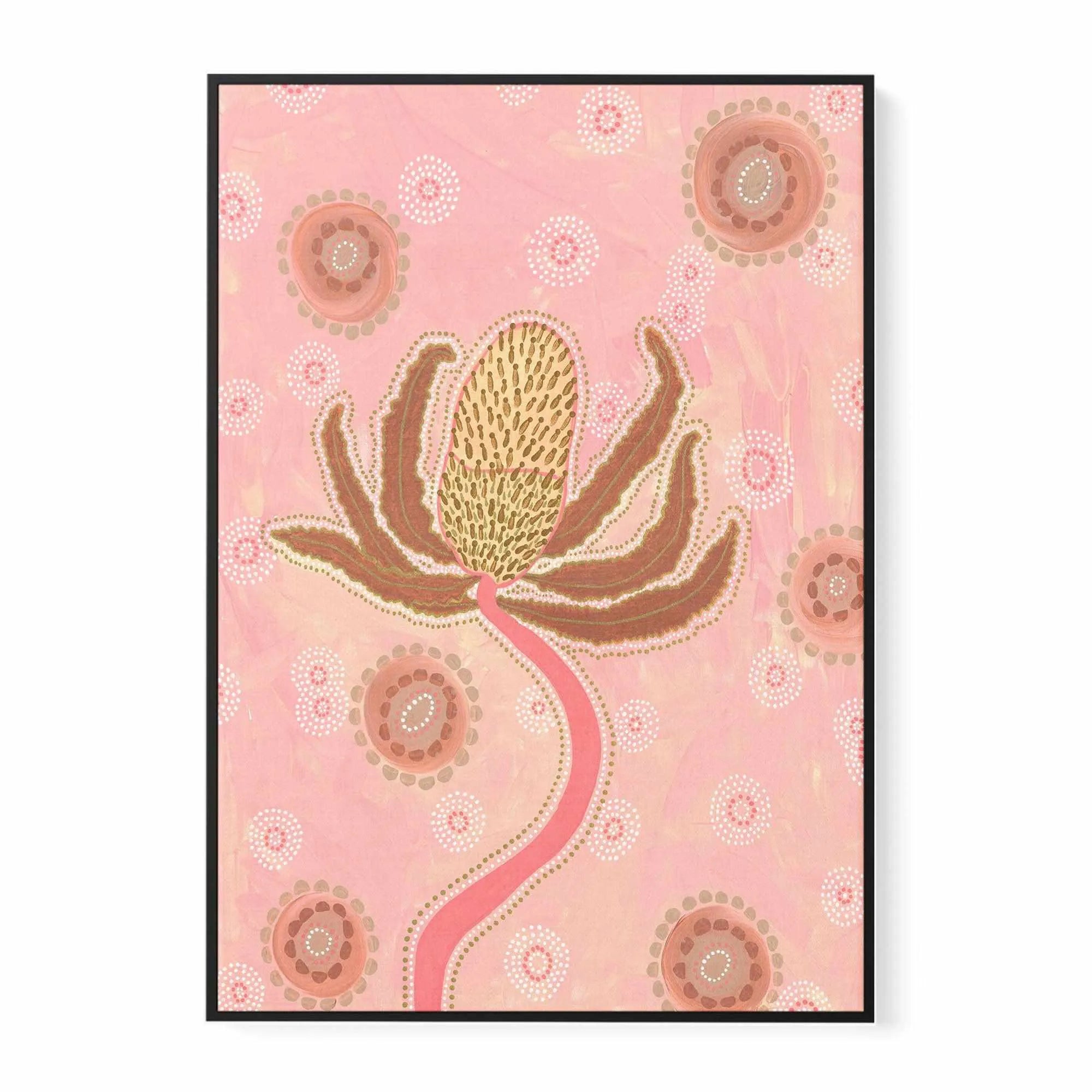 Banksia by Domica Hill | Framed Canvas Art Print from Olive et Oriel where you can shop wallpaper and artworks online