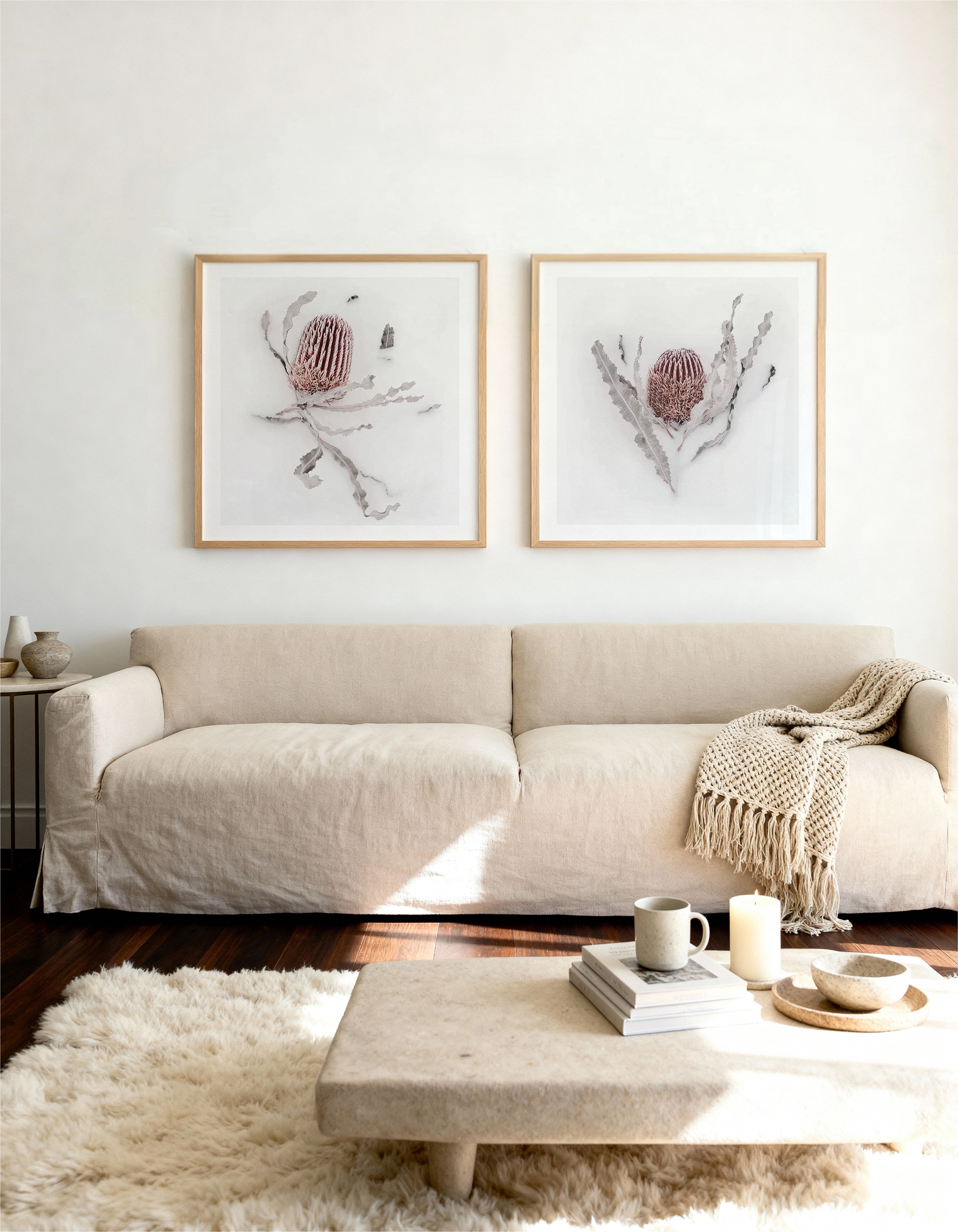 Banksia II & III Art Print Set of 2 | Matching Wall Art