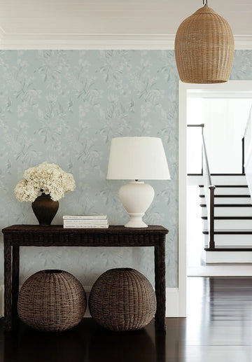 Banksia in Duck Egg Blue Wallpaper blue light blue wallpaper