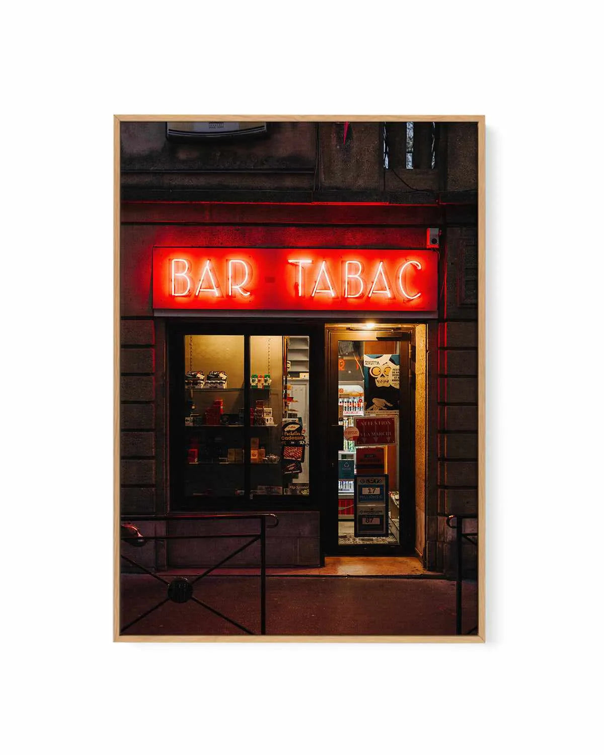 Bar Tabac by Jovani Demetrie | Framed Canvas Art Print from Olive et Oriel where you can shop wallpaper and artworks online