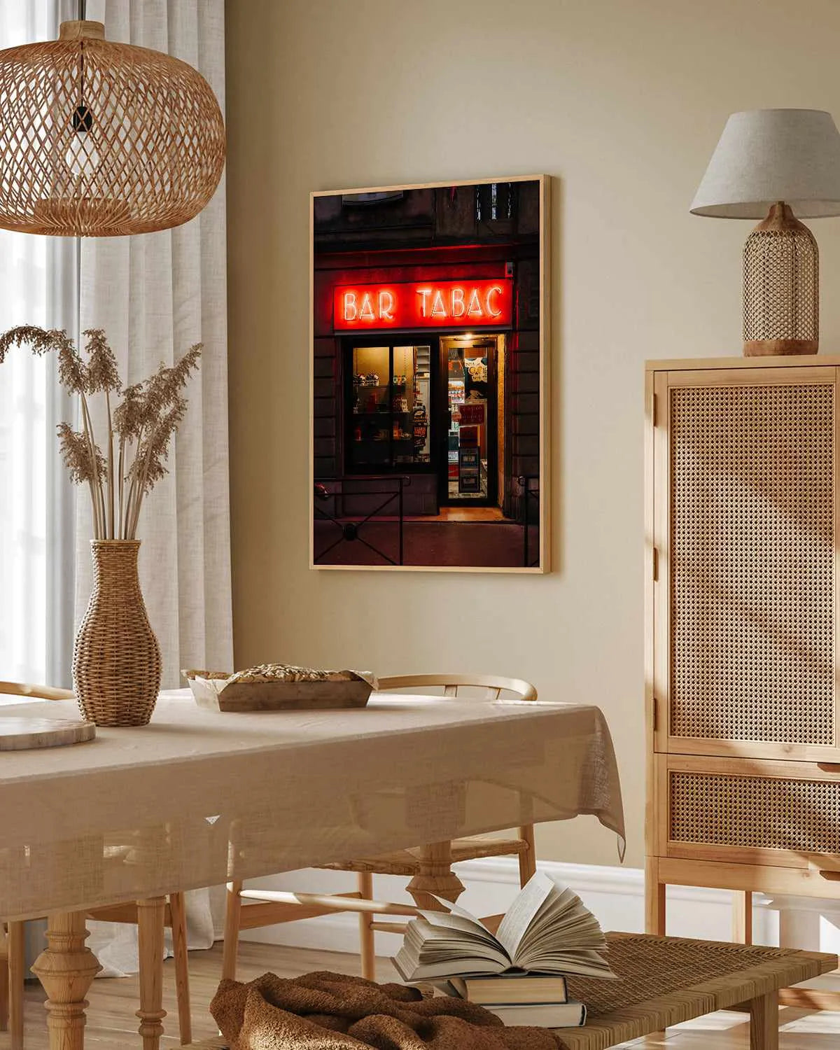 Bar Tabac by Jovani Demetrie | Framed Canvas Art Print from Olive et Oriel where you can shop wallpaper and artworks online