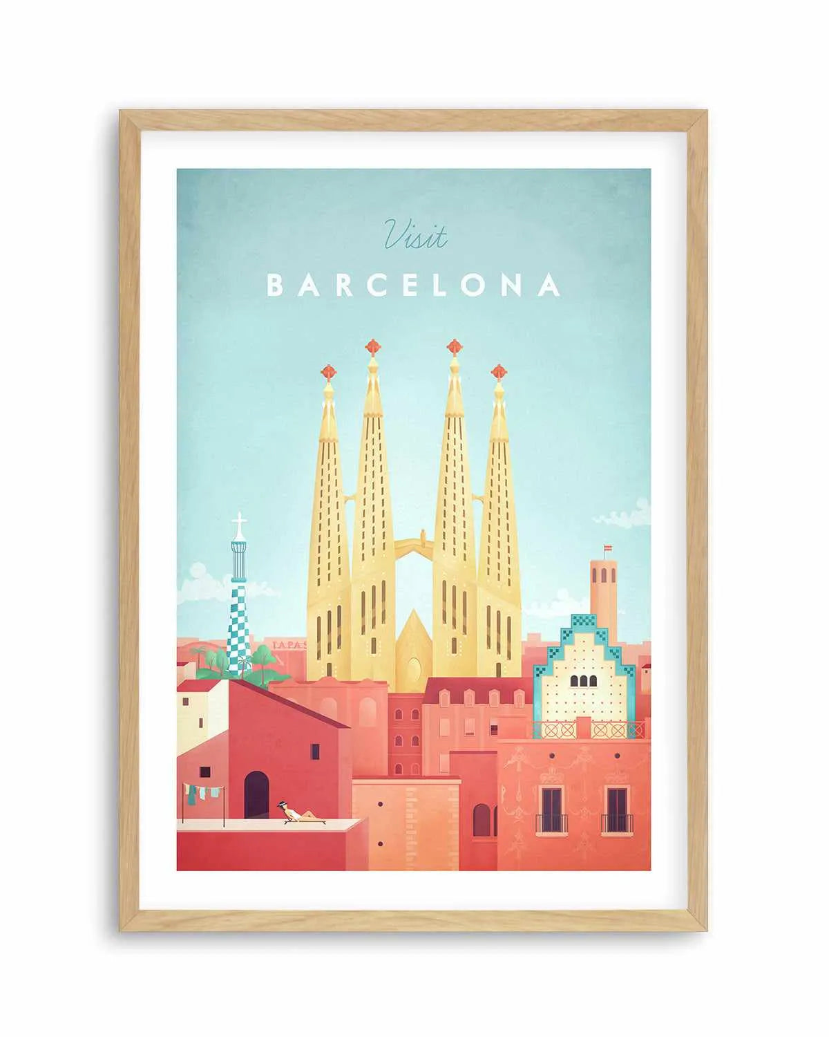 Barcelona by Henry Rivers Art Print from Olive et Oriel where you can shop wallpaper and artworks online