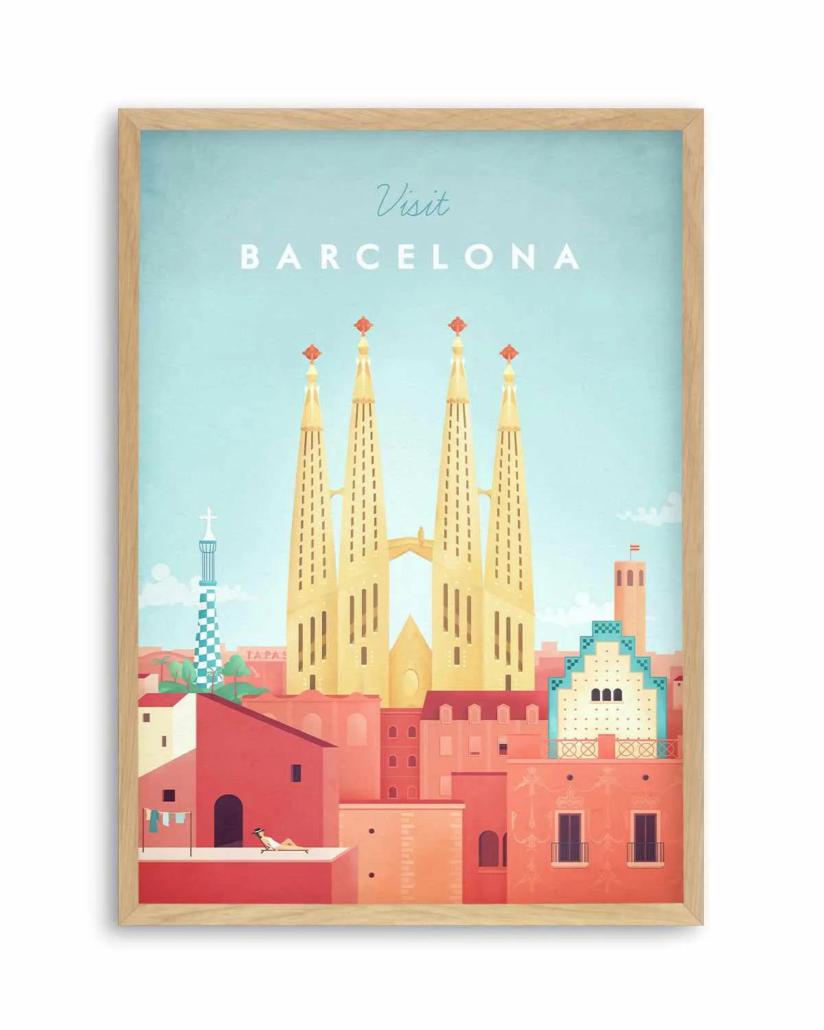 Barcelona by Henry Rivers Art Print from Olive et Oriel where you can shop wallpaper and artworks online
