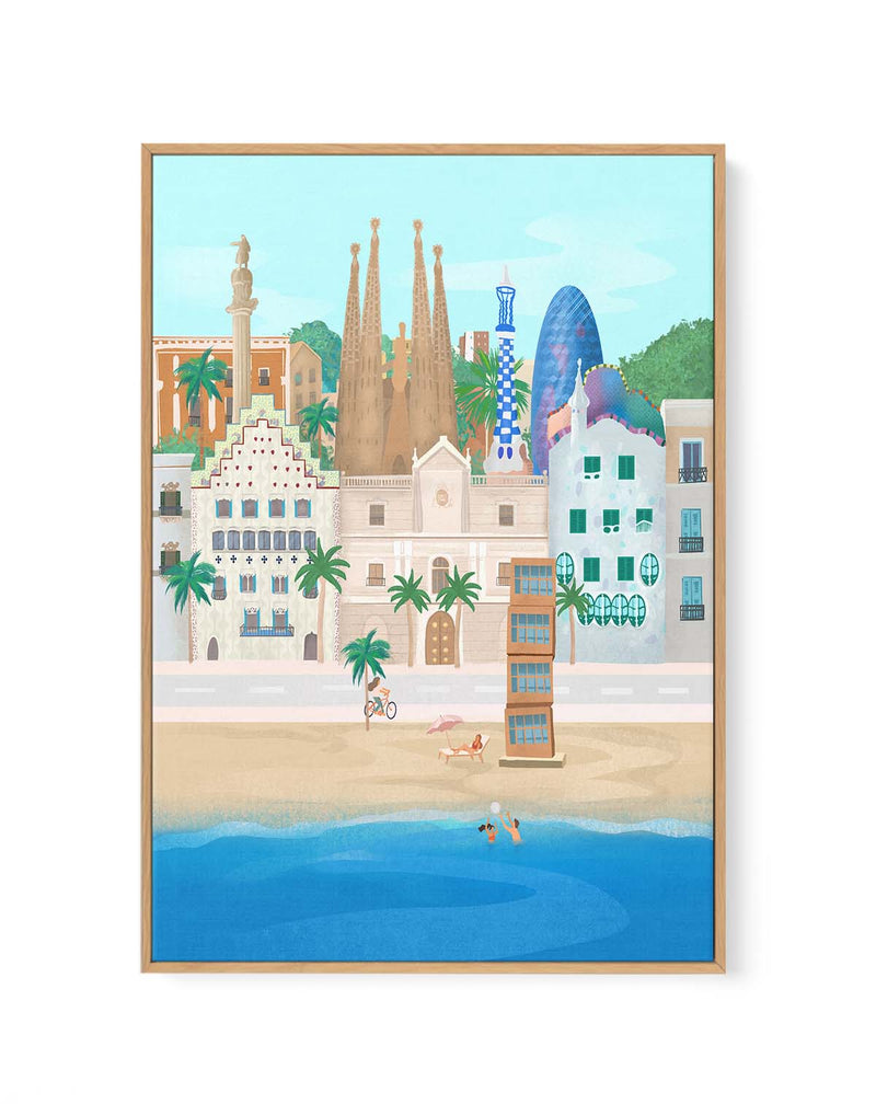 Barcelona By Petra Lizde | Framed Canvas Art Print