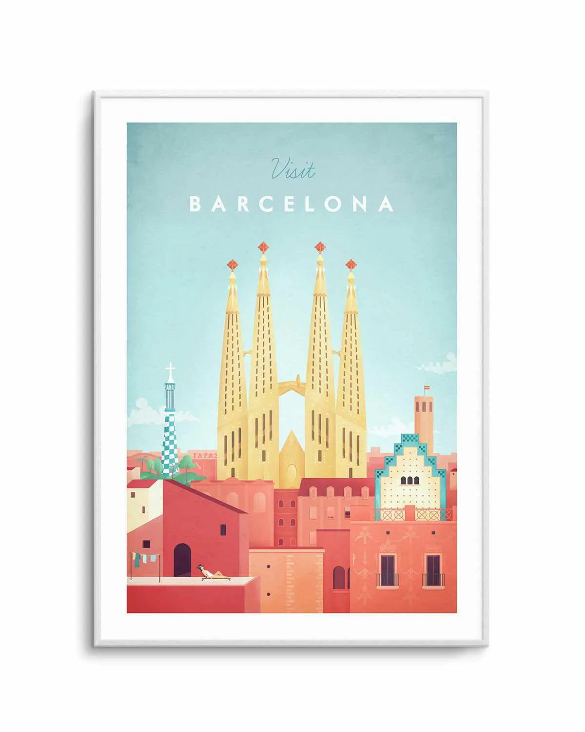 Barcelona by Henry Rivers Art Print from Olive et Oriel where you can shop wallpaper and artworks online