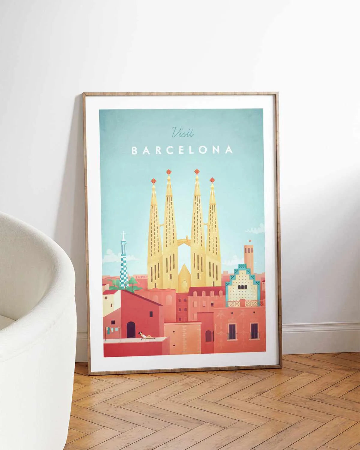 Barcelona by Henry Rivers Art Print from Olive et Oriel where you can shop wallpaper and artworks online