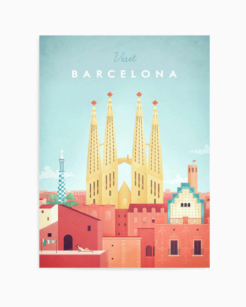 Barcelona by Henry Rivers Art Print