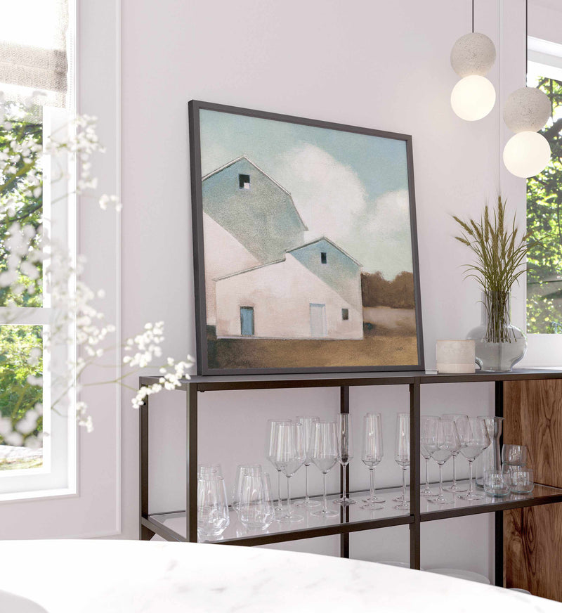 Barn Shadows Neutral | Art Print from Olive et Oriel where you can shop wallpaper and artworks online