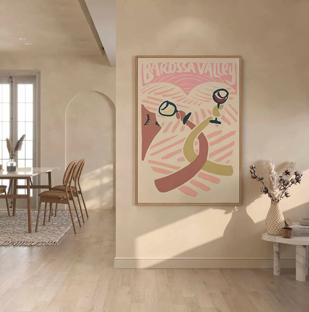 Barossa Valley Love | Framed Canvas Art Print from Olive et Oriel where you can shop wallpaper and artworks online