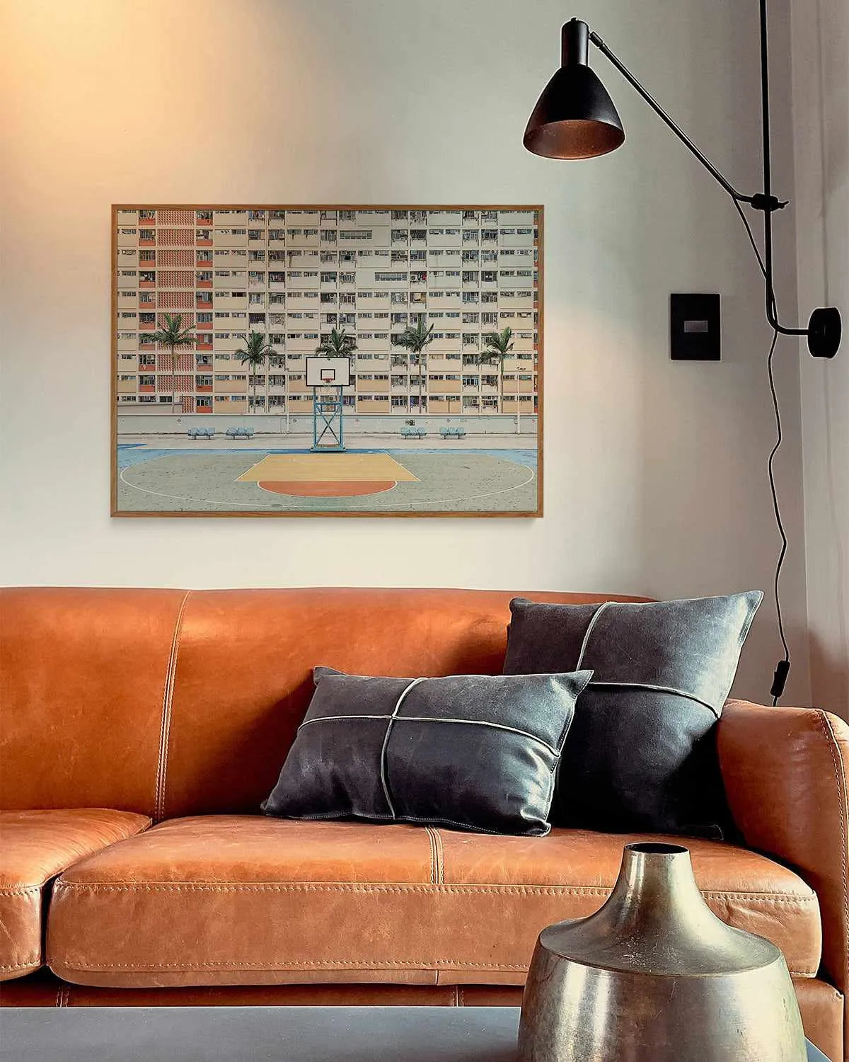 Basketball LS by Caleb Morris | Framed Canvas Art Print from Olive et Oriel where you can shop wallpaper and artworks online