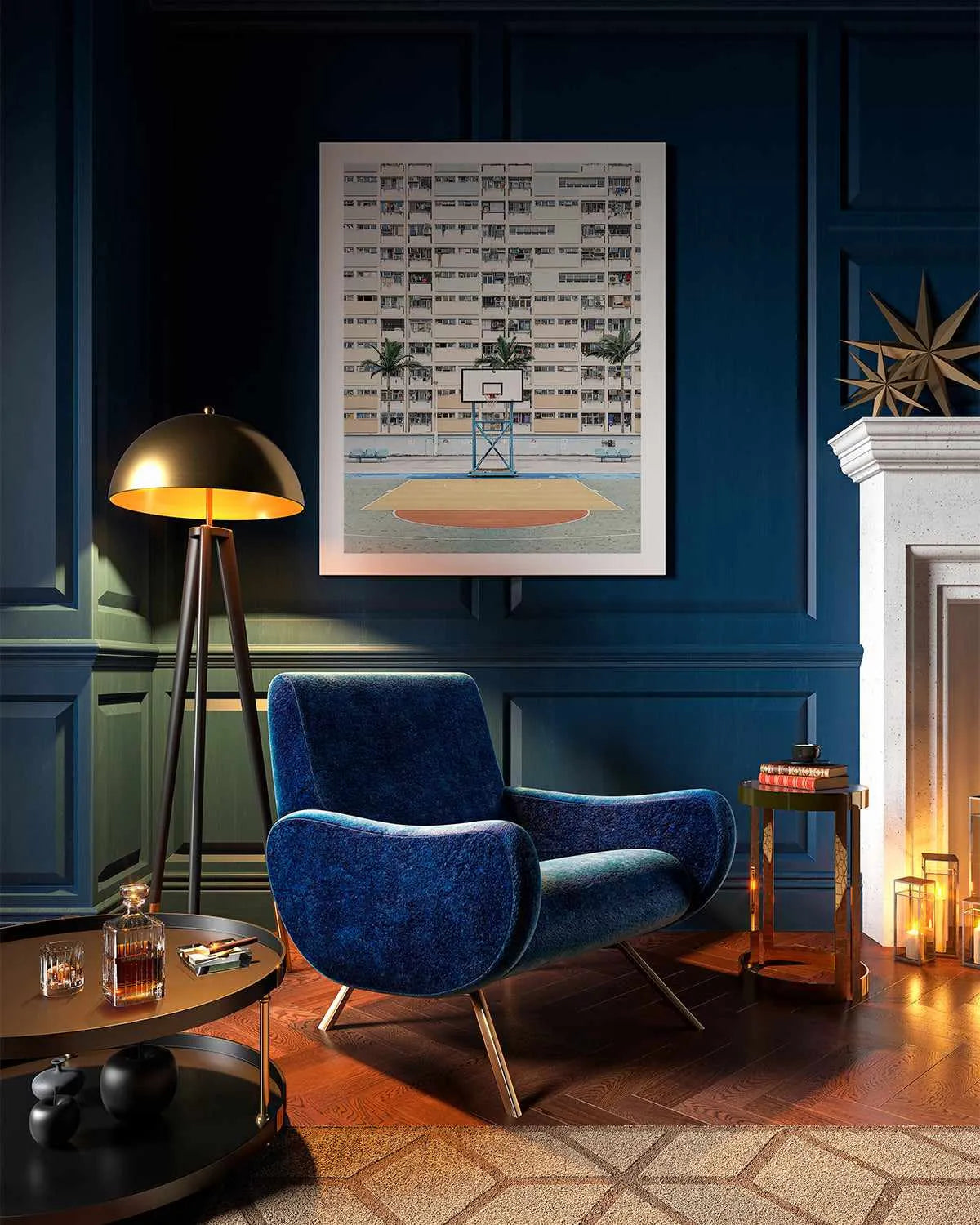 Basketball PT by Caleb Morris Art Print from Olive et Oriel where you can shop wallpaper and artworks online