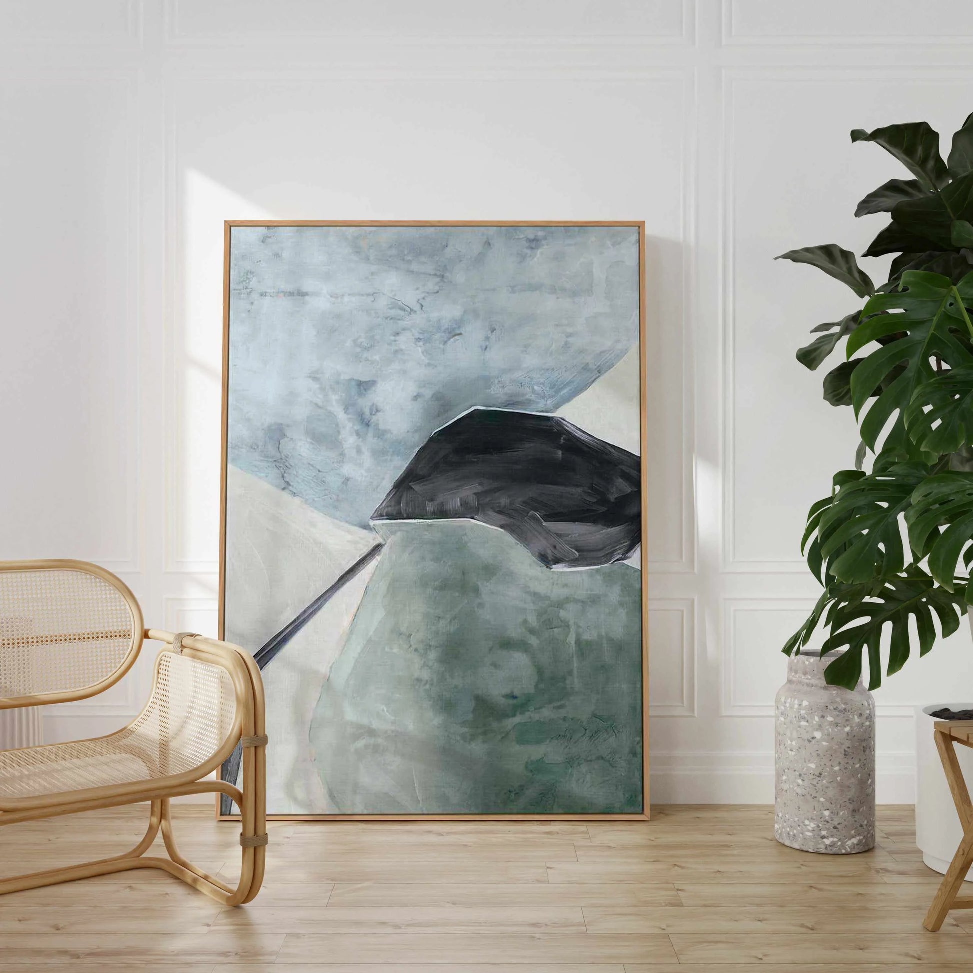 Bauhaus Flower | Framed Canvas Art Print from Olive et Oriel where you can shop wallpaper and artworks online