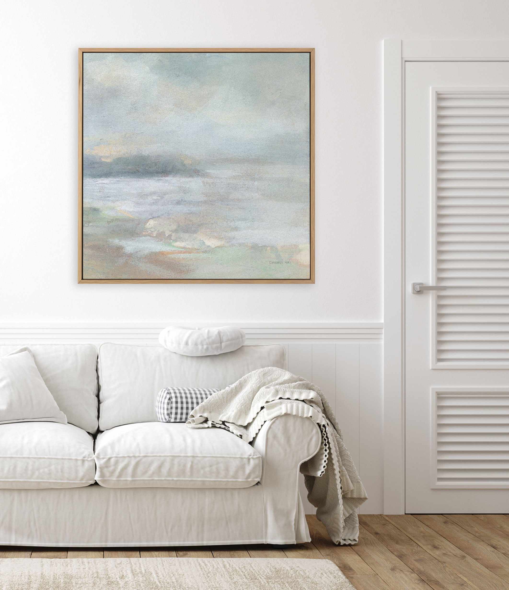 Bay Fog Crop | Framed Canvas Art Print