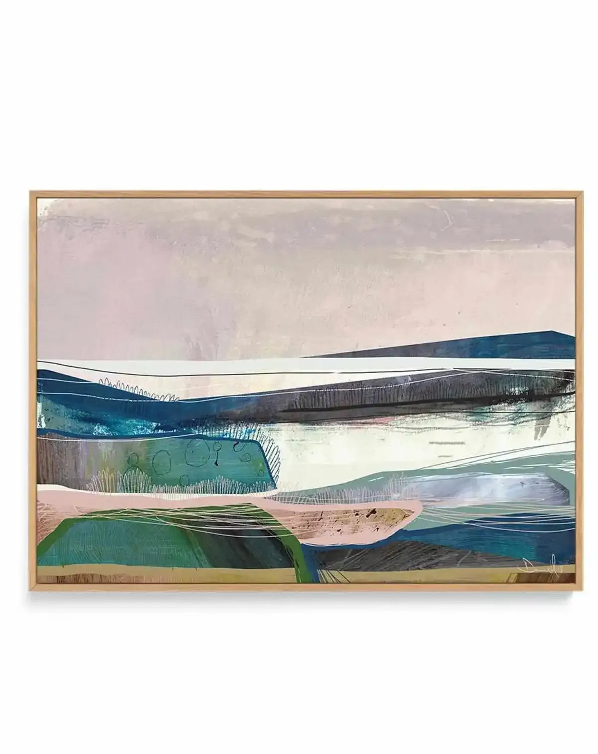 Bay by Dan Hobday | Framed Canvas Art Print from Olive et Oriel where you can shop wallpaper and artworks online
