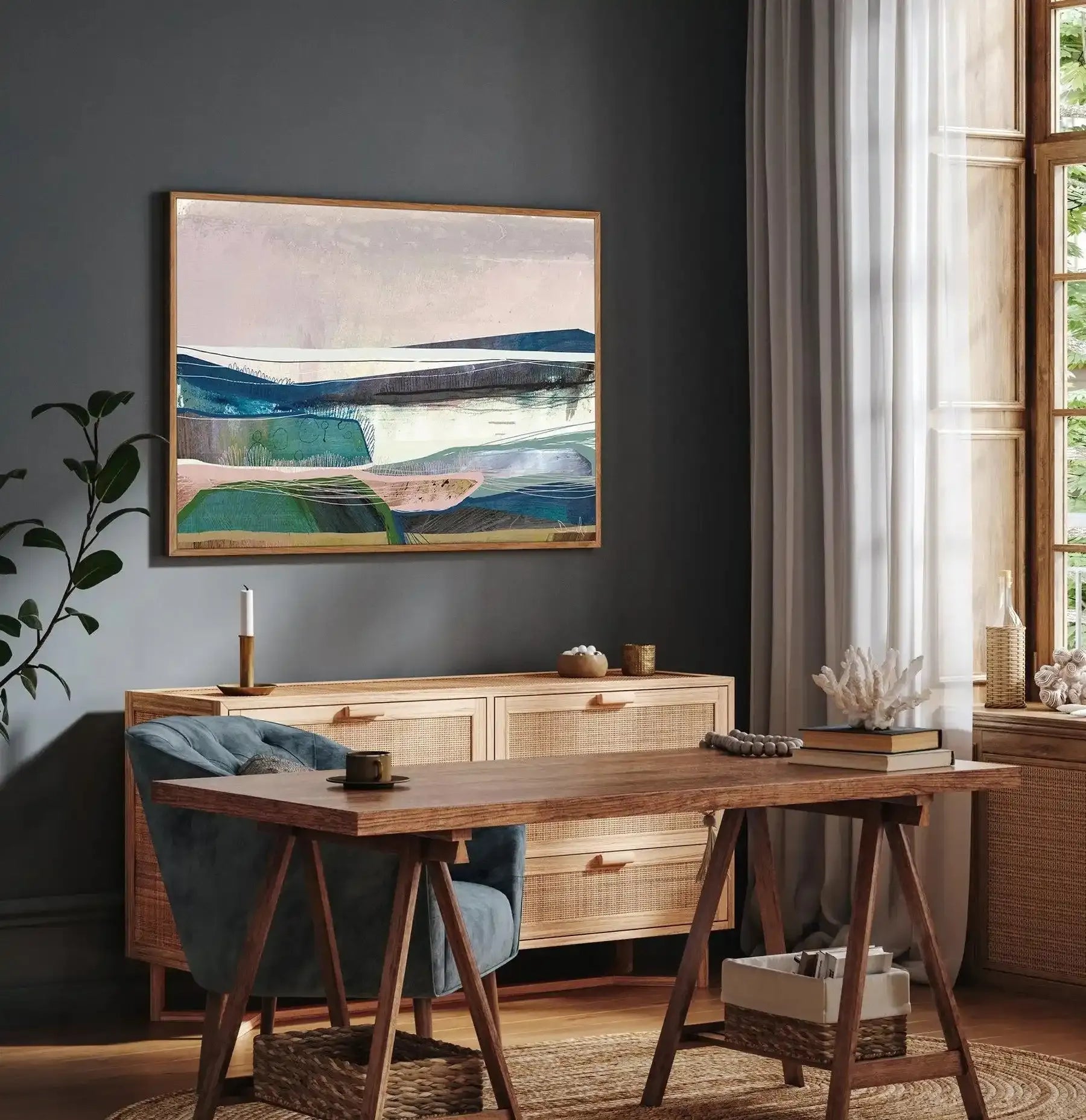 Bay by Dan Hobday | Framed Canvas-CANVAS-You can shop wall art online with Olive et Oriel for everything from abstract art to fun kids wall art. Our beautiful modern art prints and canvas art are available from large canvas prints to wall art paintings and our proudly Australian artwork collection offers only the highest quality framed large wall art and canvas art Australia - You can buy fashion photography prints or Hampton print posters and paintings on canvas from Olive et Oriel and have the