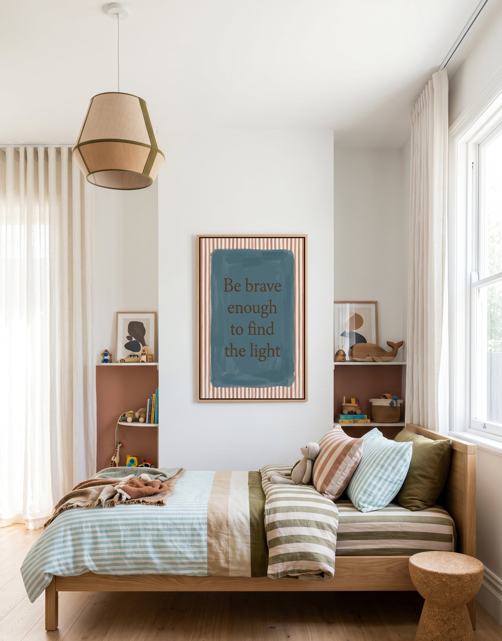 Be Brave | Framed Canvas Art Print