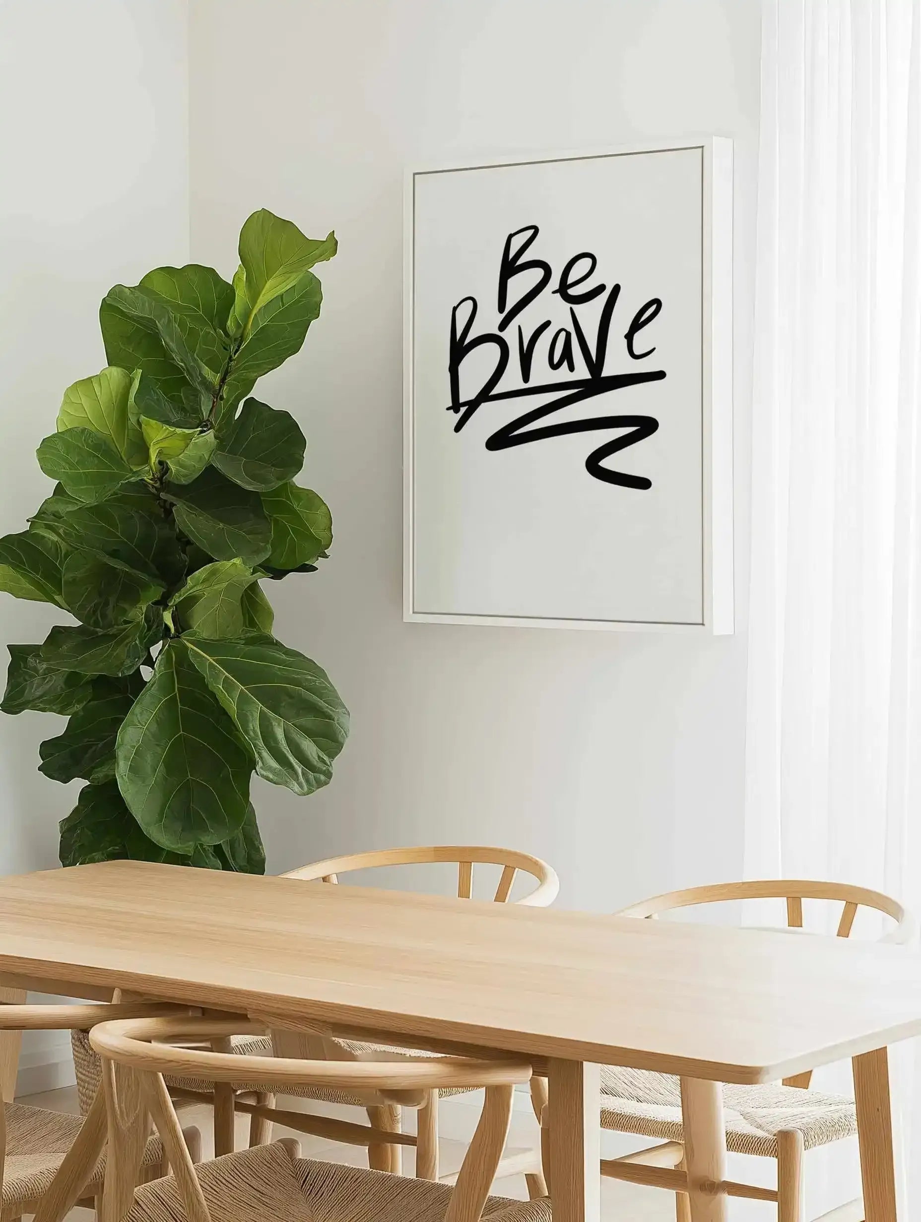 Be Brave | Framed Canvas Art Print from Olive et Oriel where you can shop wallpaper and artworks online