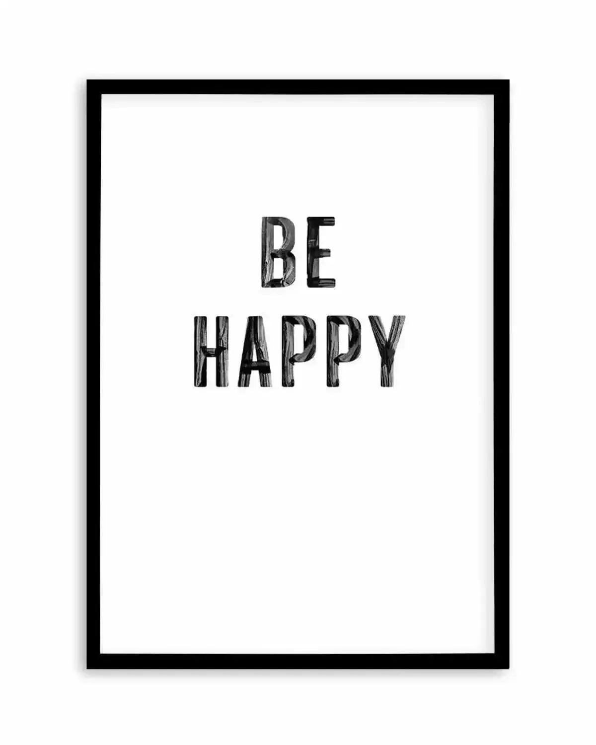 Be Happy | 2 Colour Options Art Print from Olive et Oriel where you can shop wallpaper and artworks online