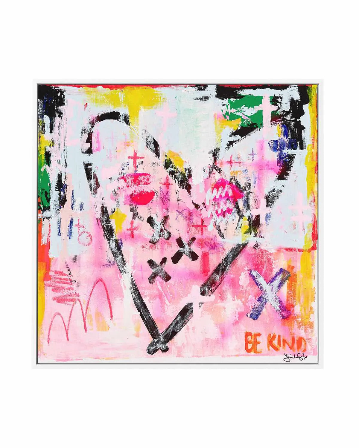 All You Need Is Love by Jackie Green | Framed Canvas Art Print from Olive et Oriel where you can shop wallpaper and artworks online