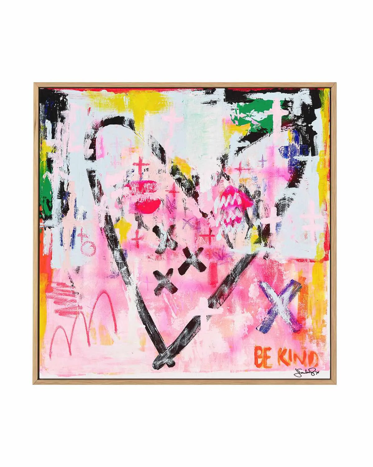 All You Need Is Love by Jackie Green | Framed Canvas Art Print from Olive et Oriel where you can shop wallpaper and artworks online