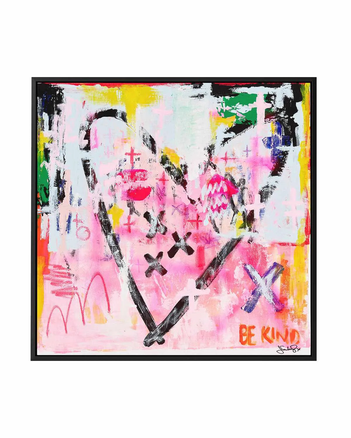 Be Kind by Jackie Green | Framed Canvas Art Print from Olive et Oriel where you can shop wallpaper and artworks online