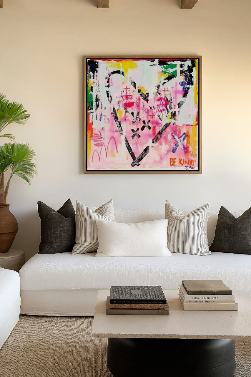 Be Kind by Jackie Green | Framed Canvas Art Print