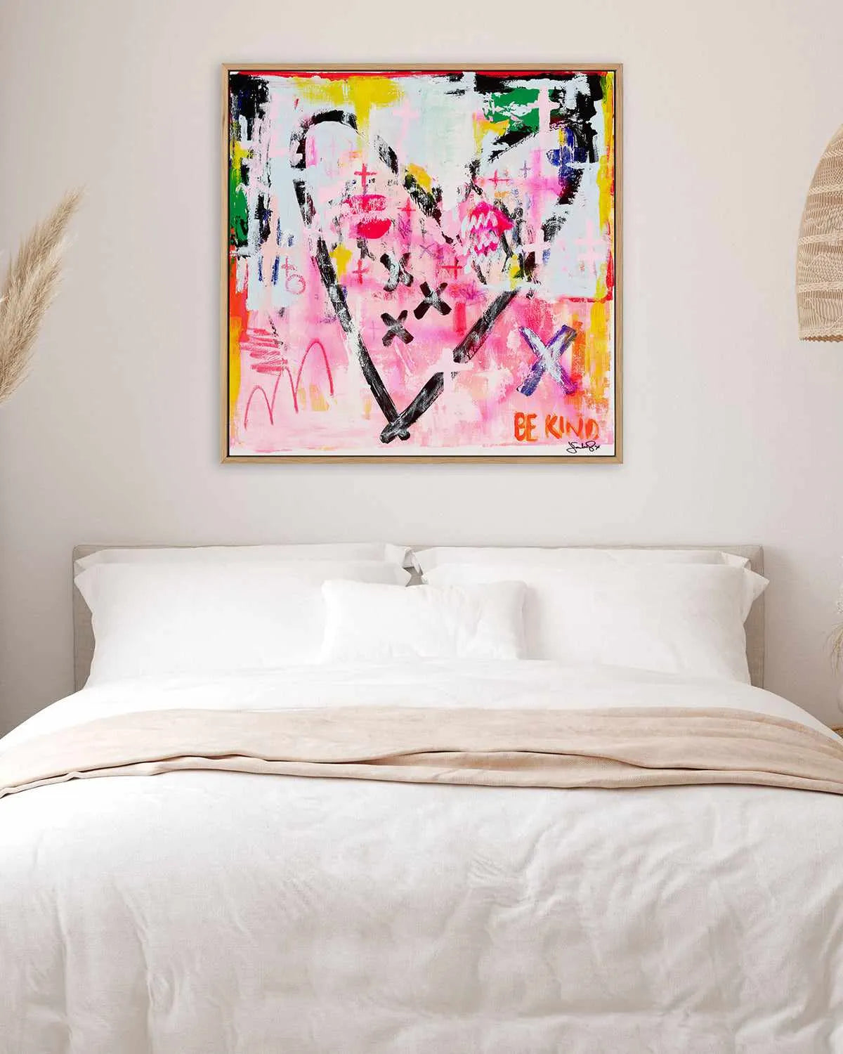 Be Kind by Jackie Green | Framed Canvas Art Print from Olive et Oriel where you can shop wallpaper and artworks online