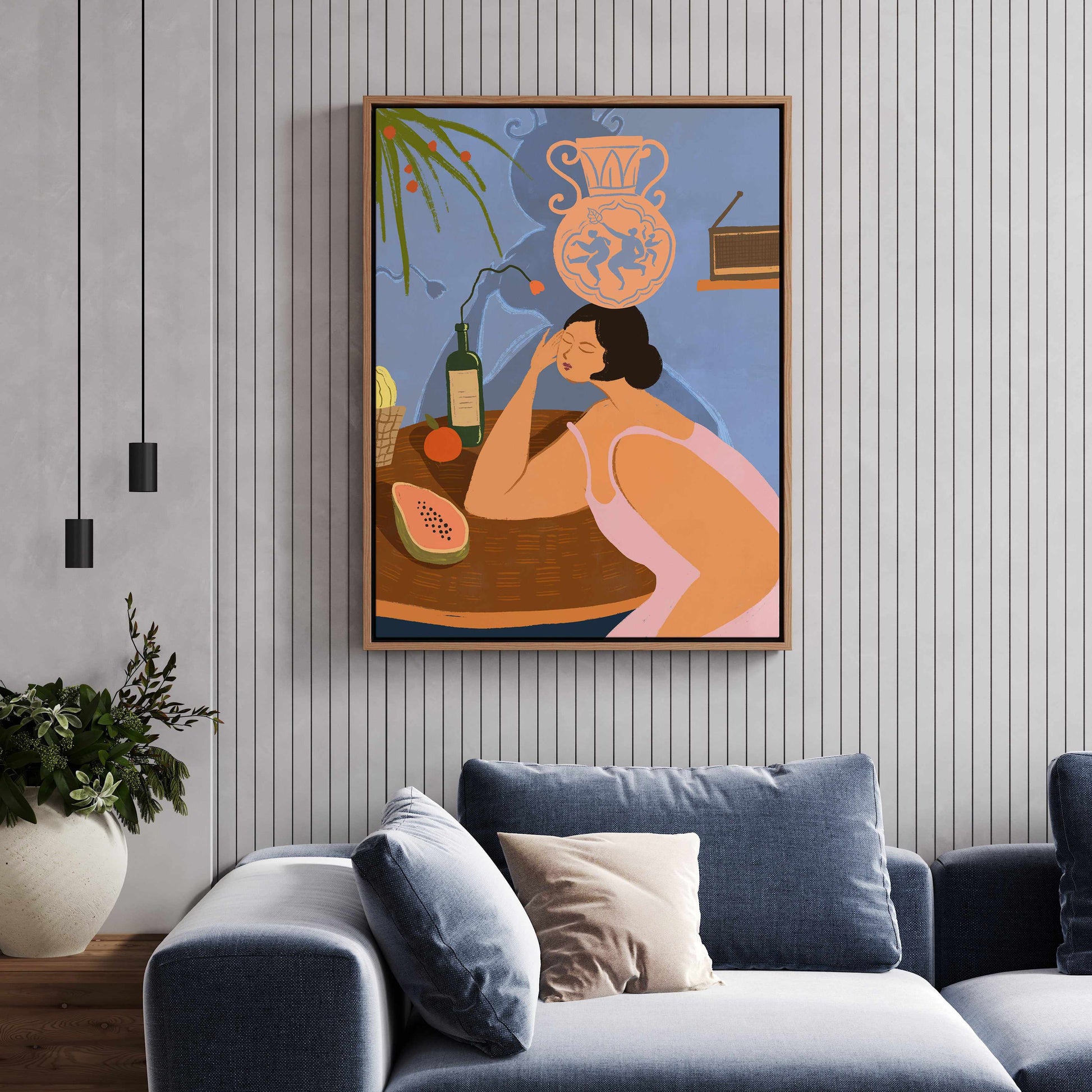 Be Still by Arty Guava | Framed Canvas Art Print from Olive et Oriel where you can shop wallpaper and artworks online