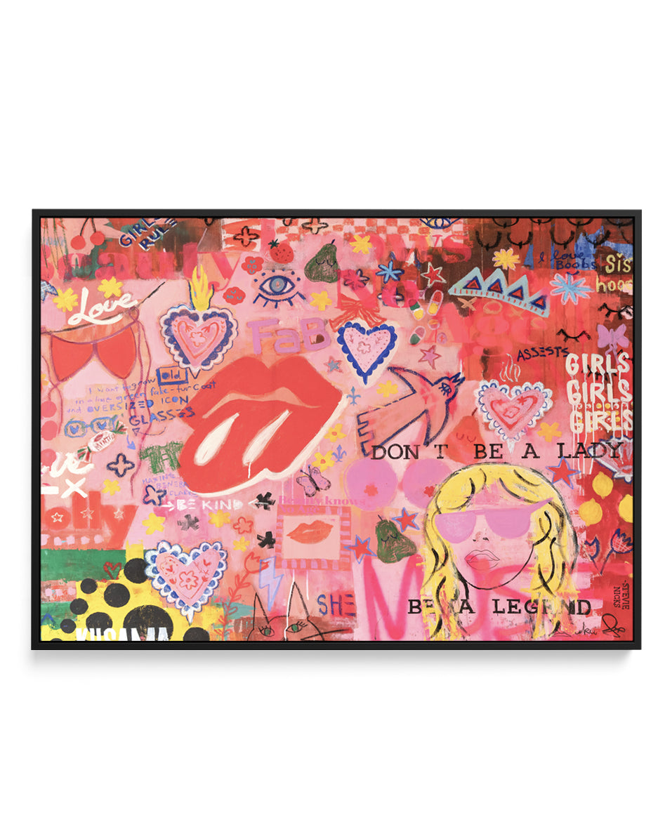 Be a Legend by Jackie Green | Framed Canvas Art Print