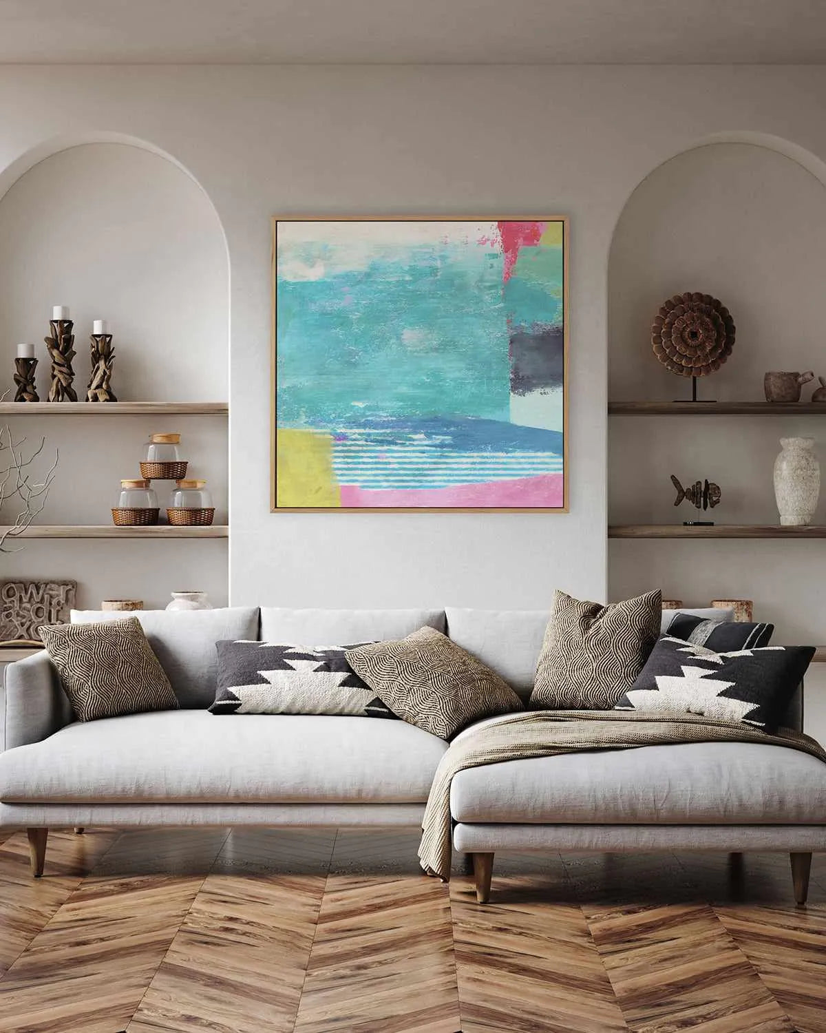 Beach Ball I by Suzanne Nicoll | Framed Canvas Art Print from Olive et Oriel where you can shop wallpaper and artworks online