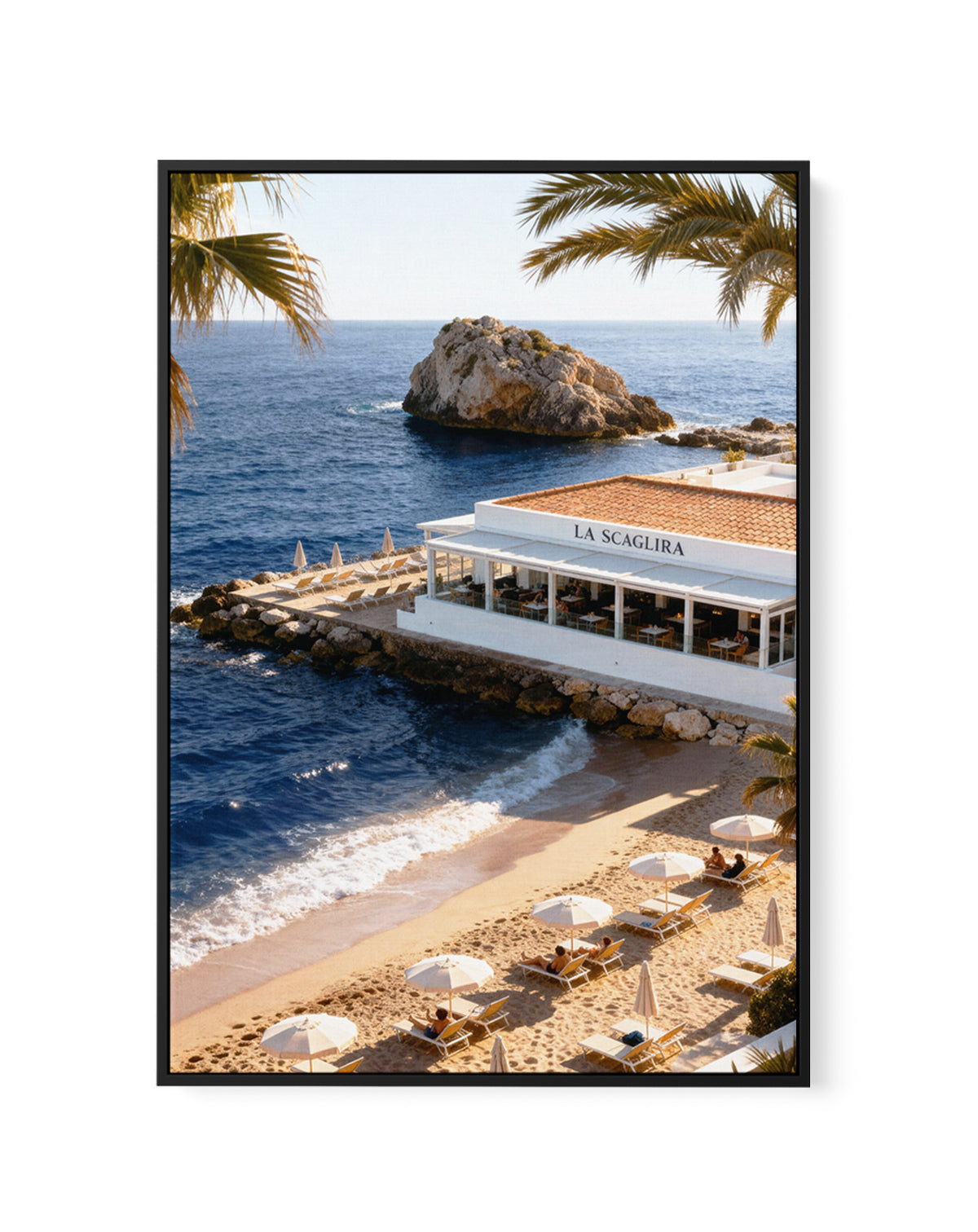 Beach Club 77 | Framed Canvas Art Print from Olive et Oriel where you can shop wallpaper and artworks online