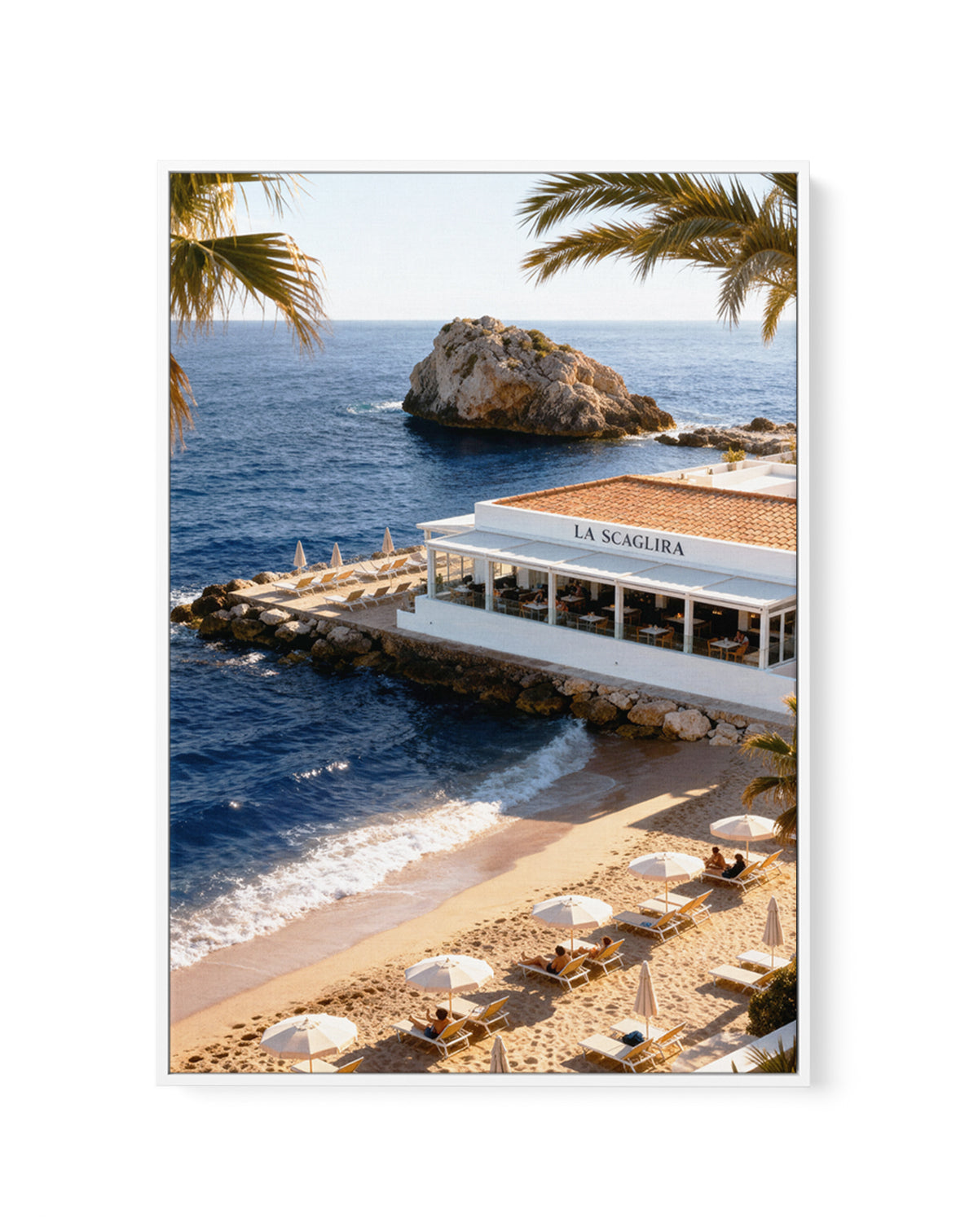 Beach Club 77 | Framed Canvas Art Print from Olive et Oriel where you can shop wallpaper and artworks online