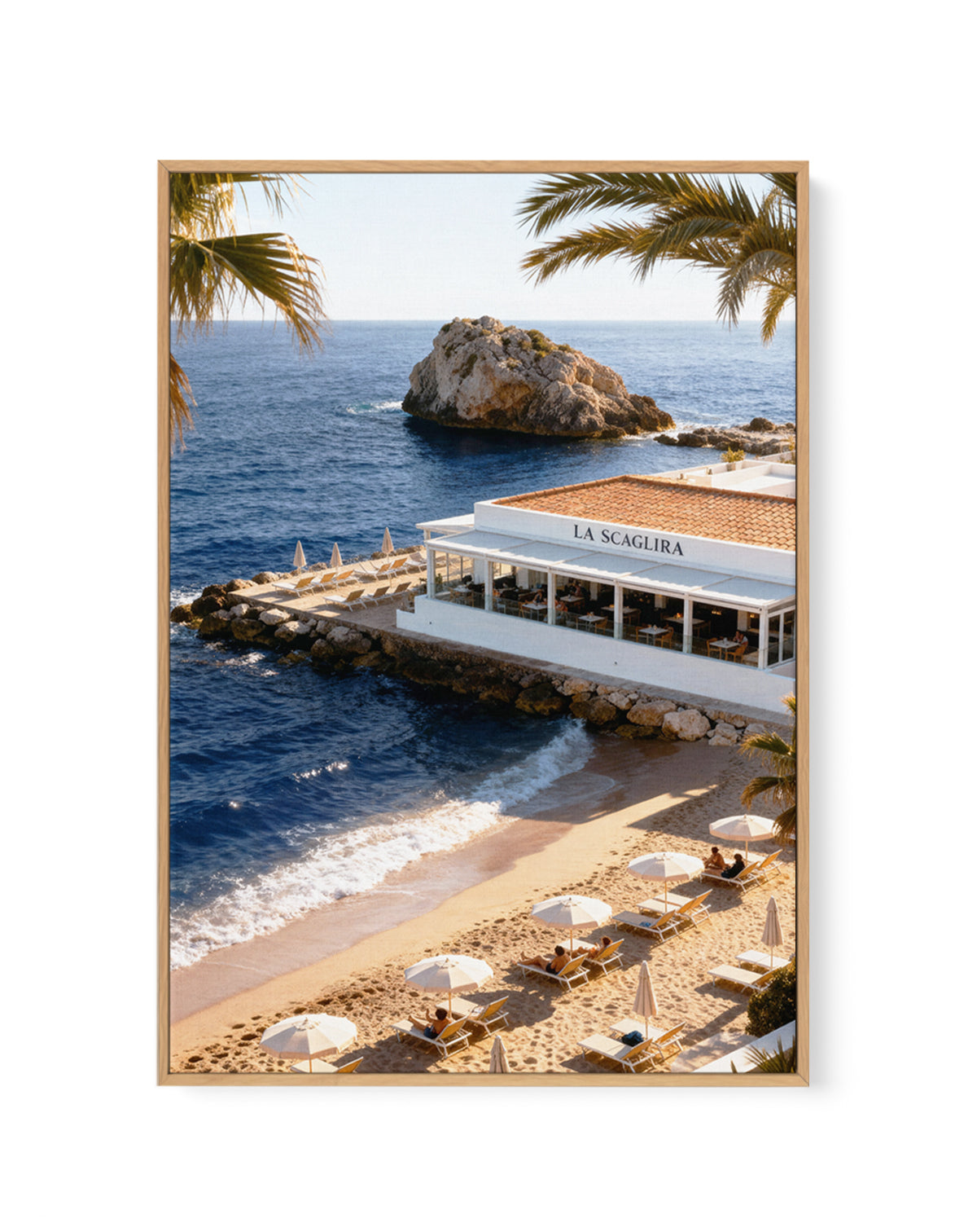 Beach Club 77 | Framed Canvas Art Print from Olive et Oriel where you can shop wallpaper and artworks online