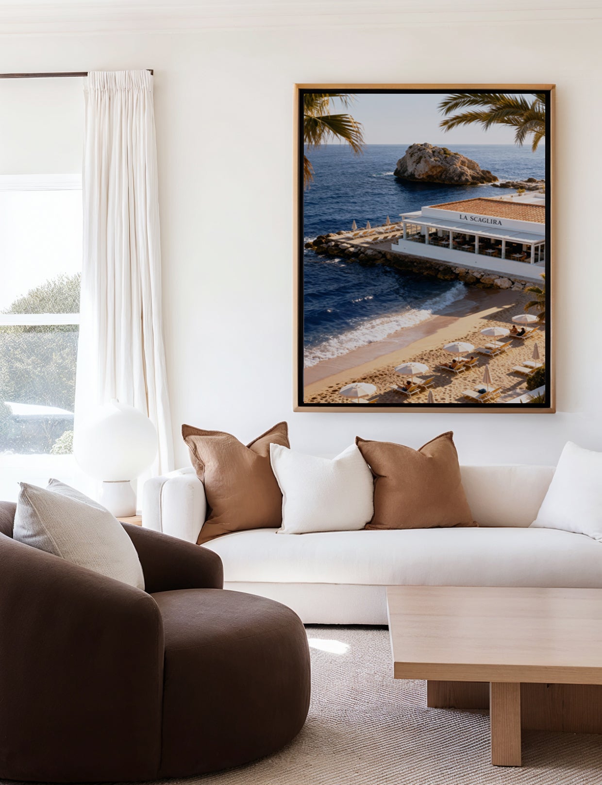 Beach Club 77 | Framed Canvas Art Print from Olive et Oriel where you can shop wallpaper and artworks online