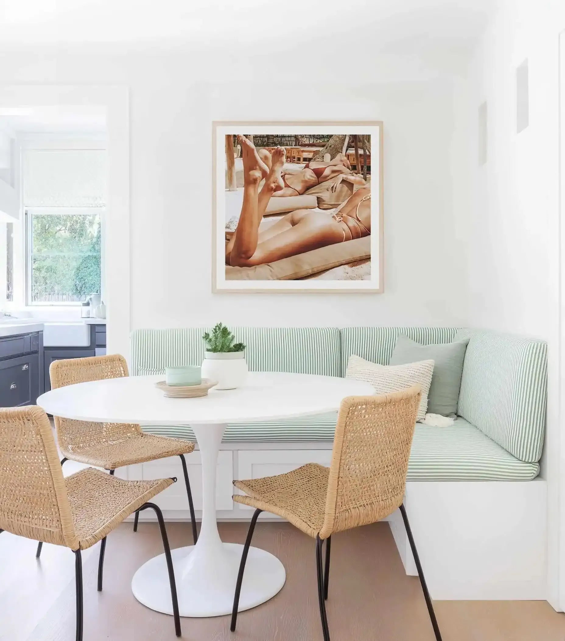 Beach Club Square by Amy Hallam Art Print from Olive et Oriel where you can shop wallpaper and artworks online