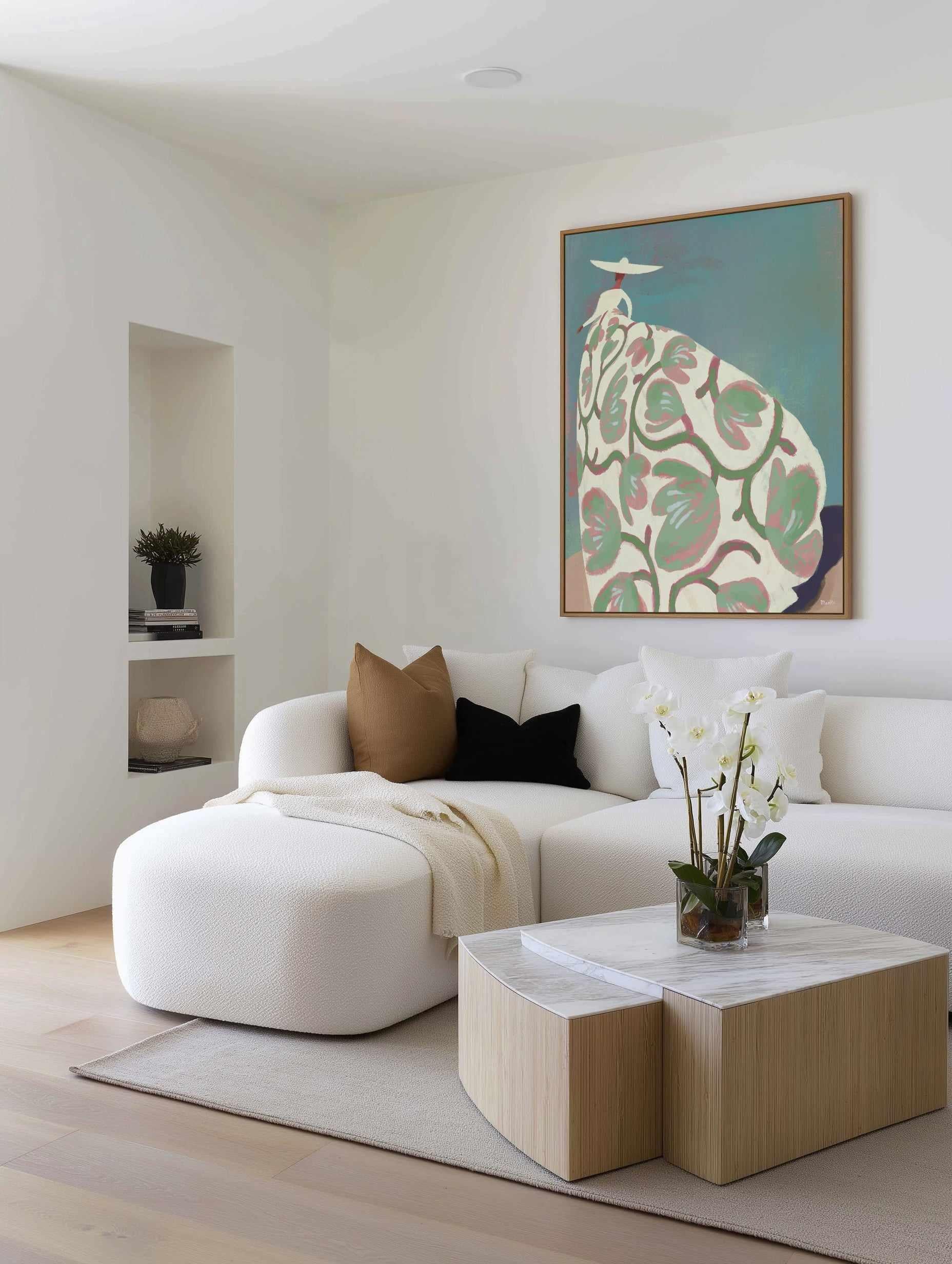 Beach Day by Marco Marella | Framed Canvas Art Print from Olive et Oriel where you can shop wallpaper and artworks online