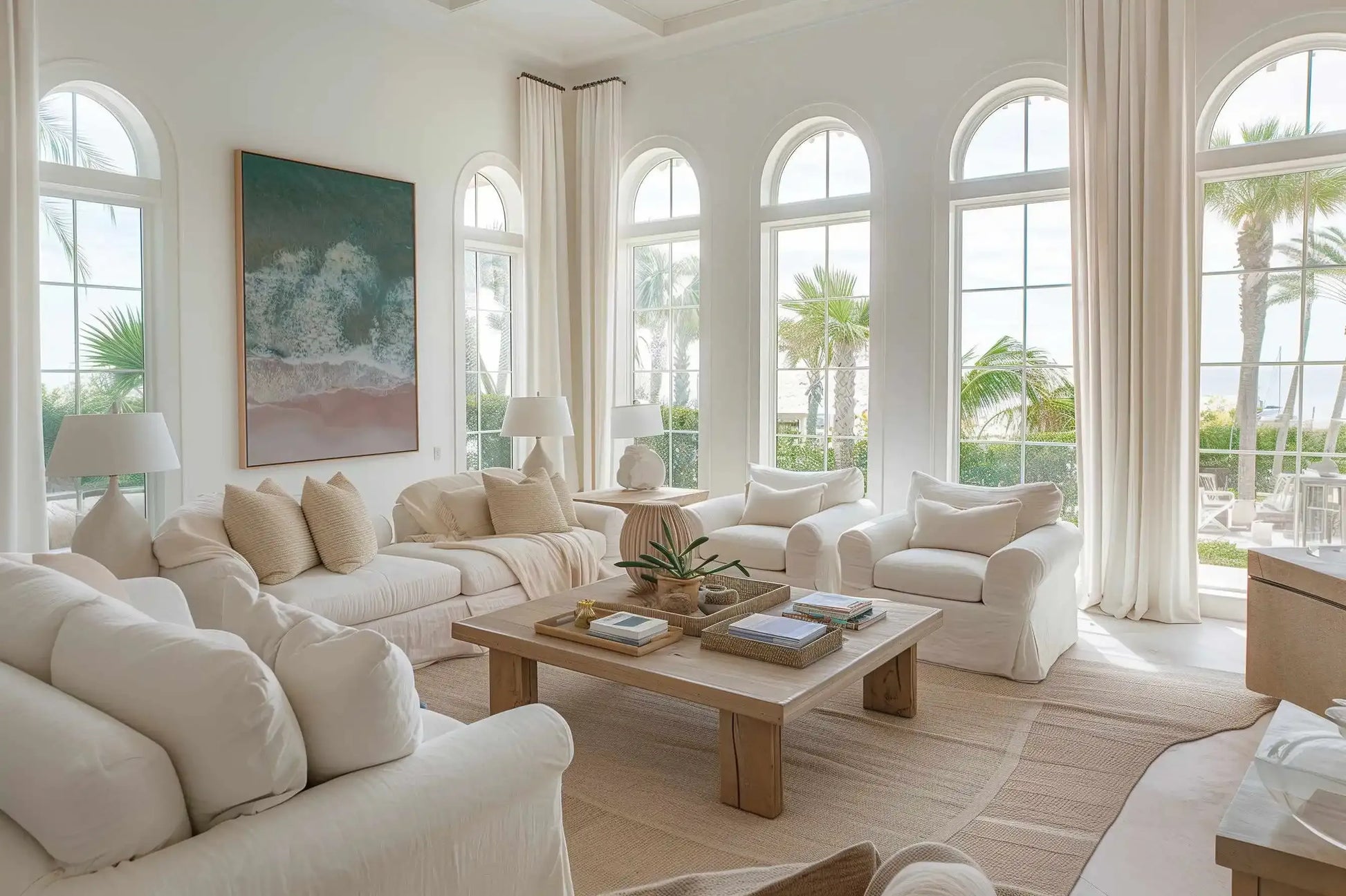 Beach Days | Aerial Photo Wall Framed Canvas Art Print from Olive et Oriel where you can shop wallpaper and artworks online