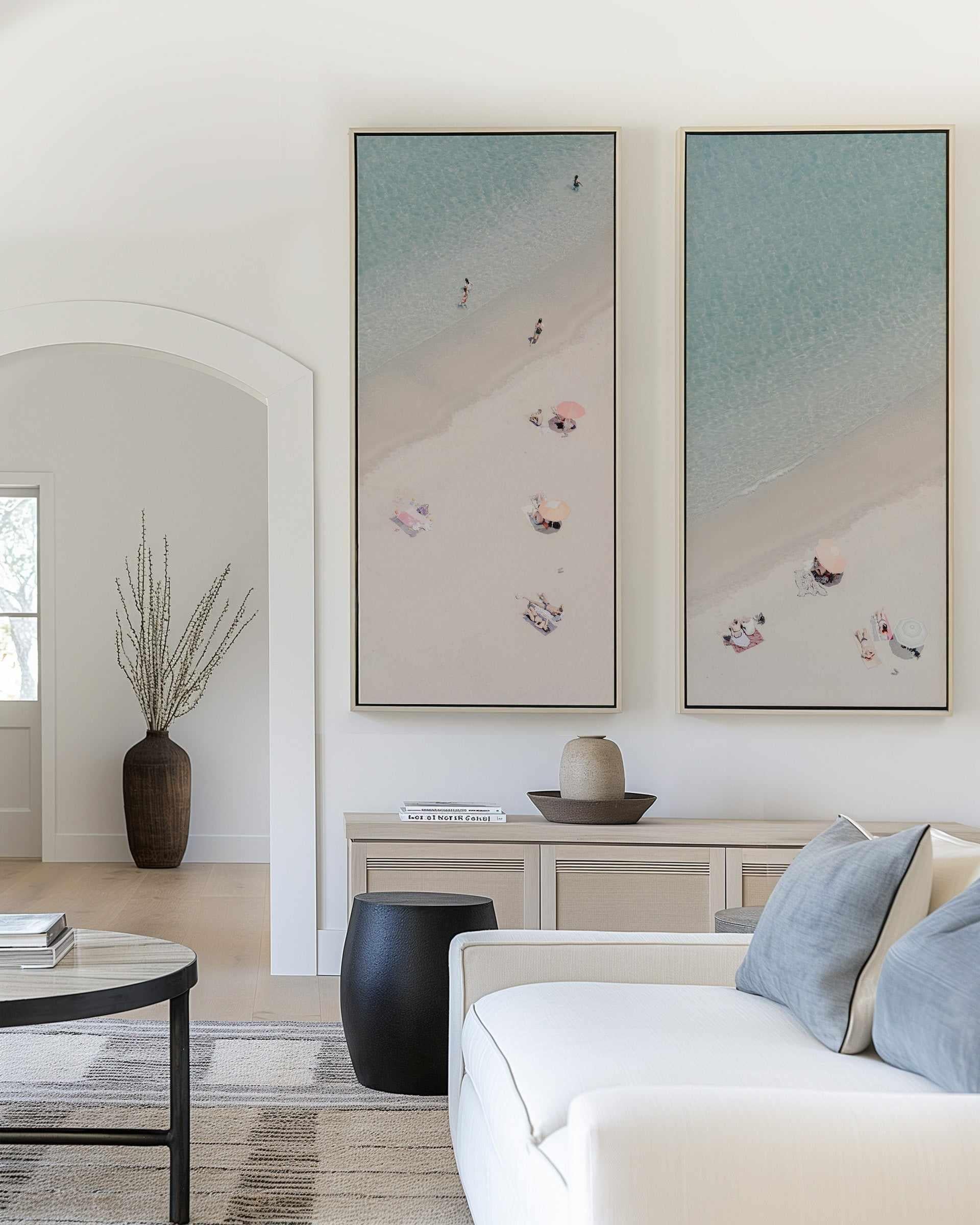Beach Days II | Panoramic Canvas Art Print from Olive et Oriel where you can shop wallpaper and artworks online