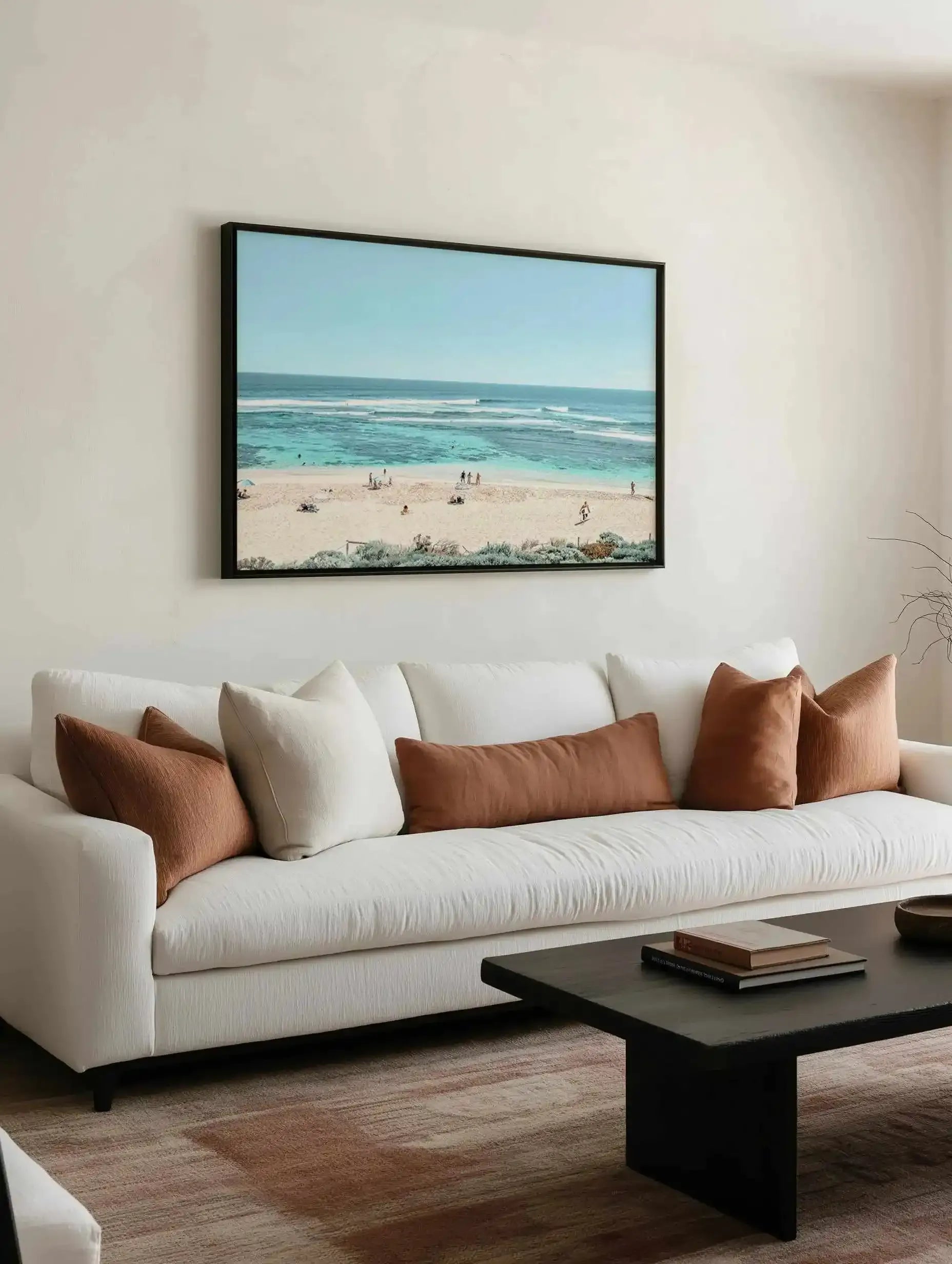 Beach Days, Yallingup | Aerial Photo Wall Framed Canvas Art Print from Olive et Oriel where you can shop wallpaper and artworks online