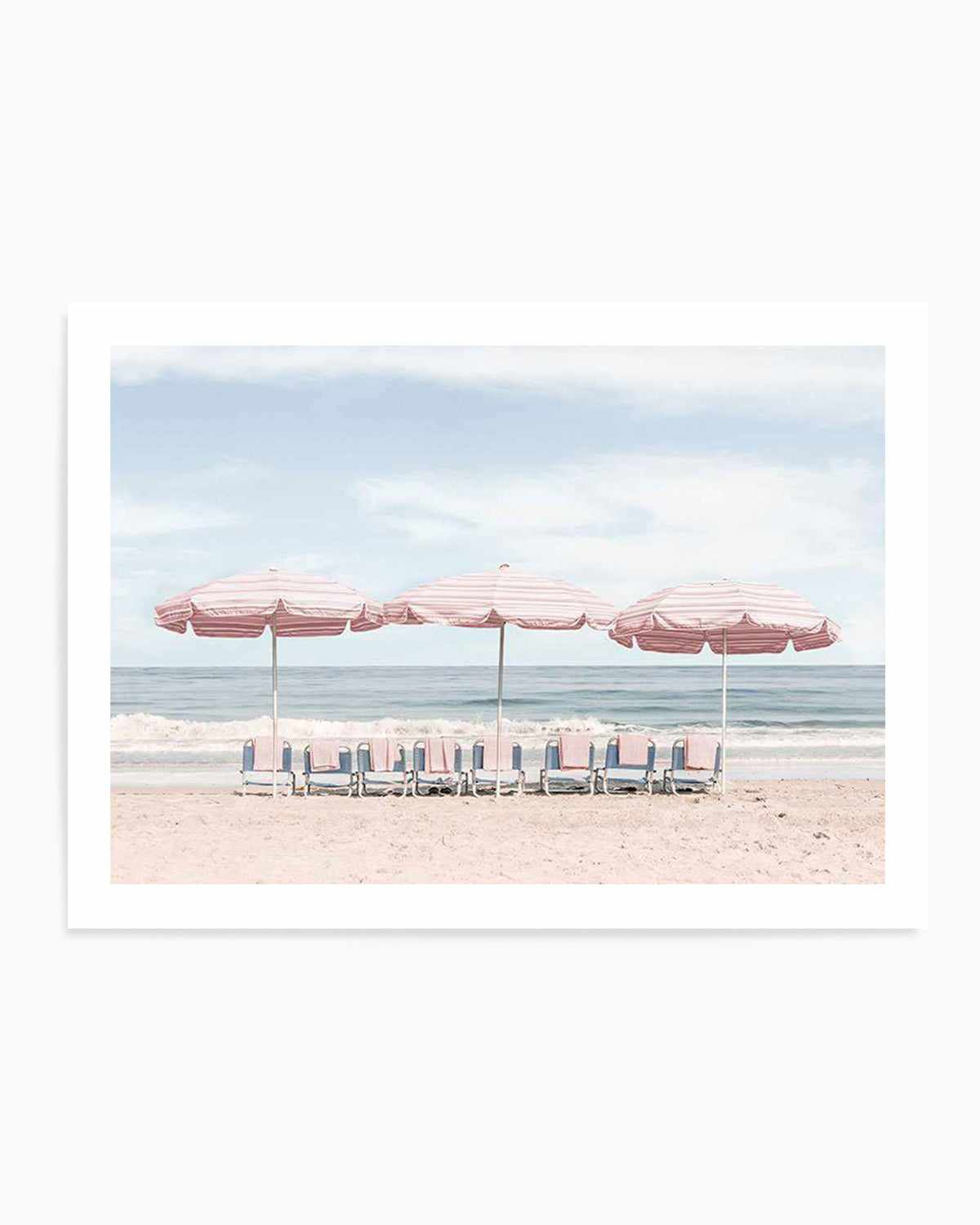 Beach Days | Pink Umbrellas Art Print