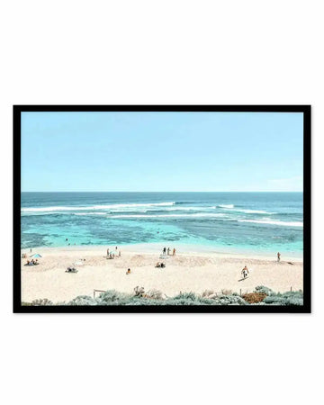 Beach Days, Yallingup | Aerial Photo Wall Art Print aqua blue coastal art print