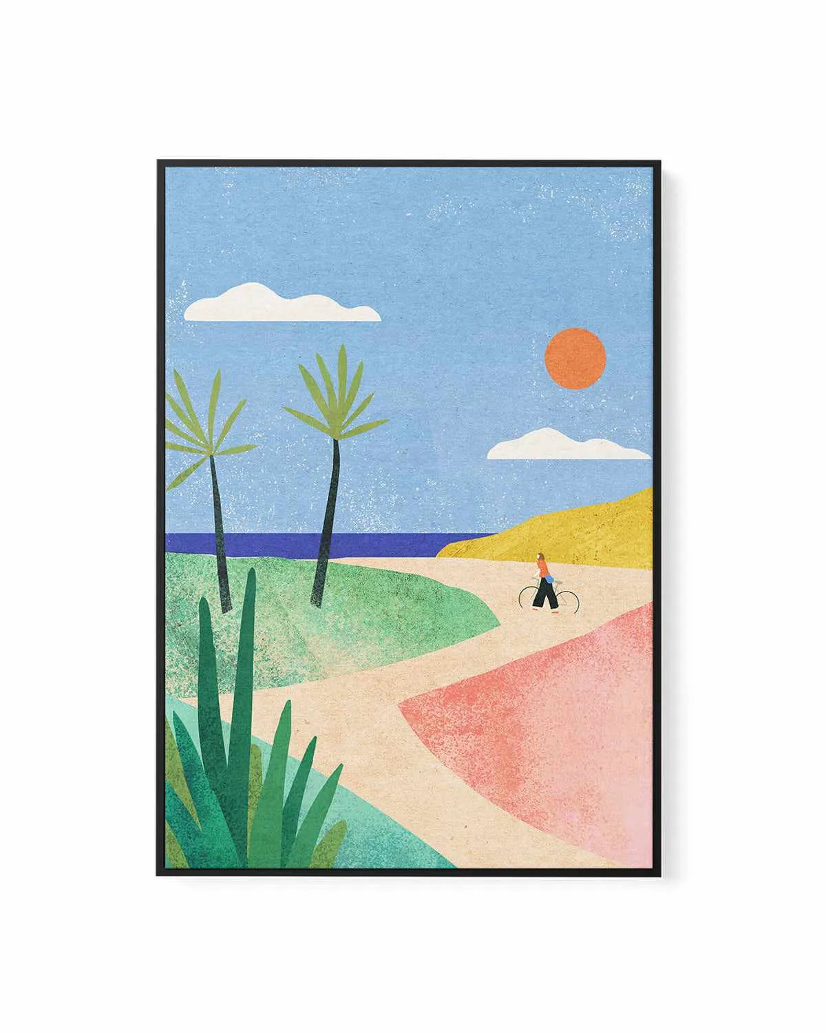 Beach Girl by Henry Rivers | Framed Canvas Art Print from Olive et Oriel where you can shop wallpaper and artworks online